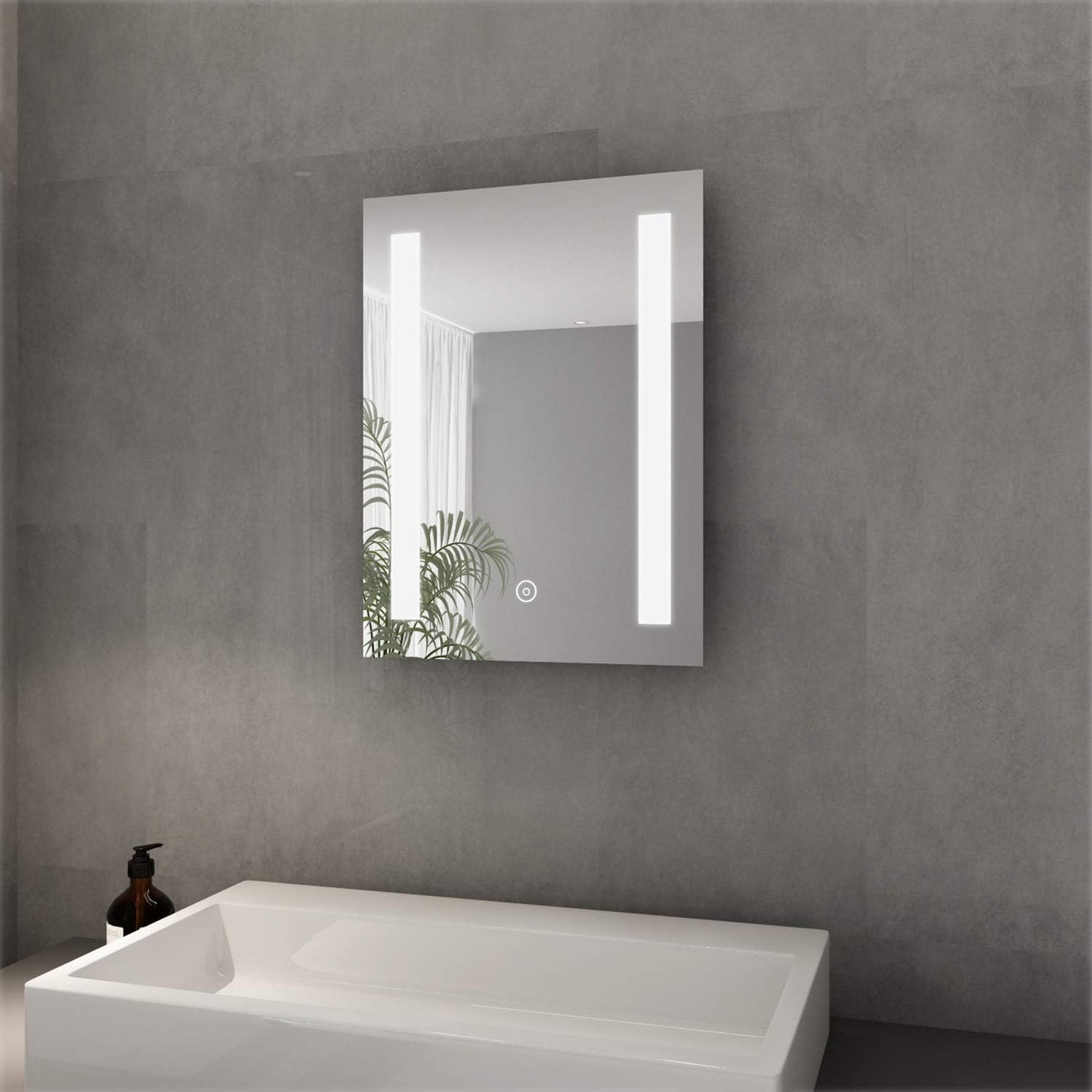 Badspiegel Guzzi mit LED-Beleuchtung und Anti-Fog-Funktion, 70L x 50B cm