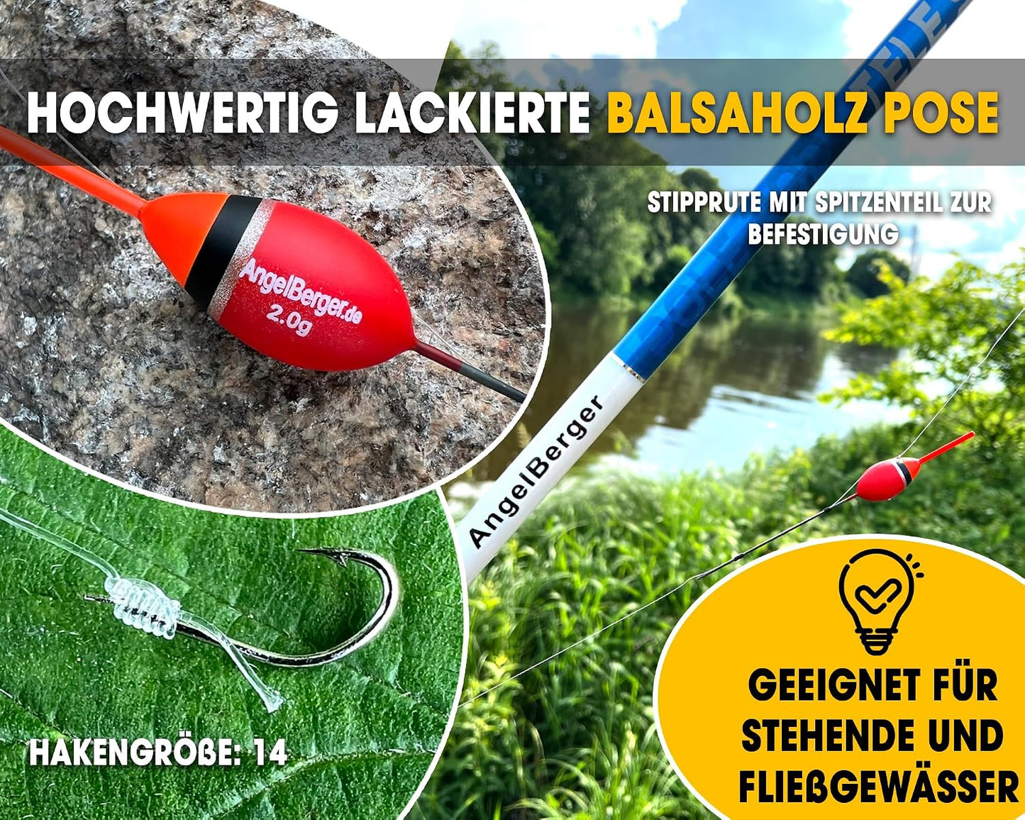Stipprute Angel-Set für Kinder und Köderfische