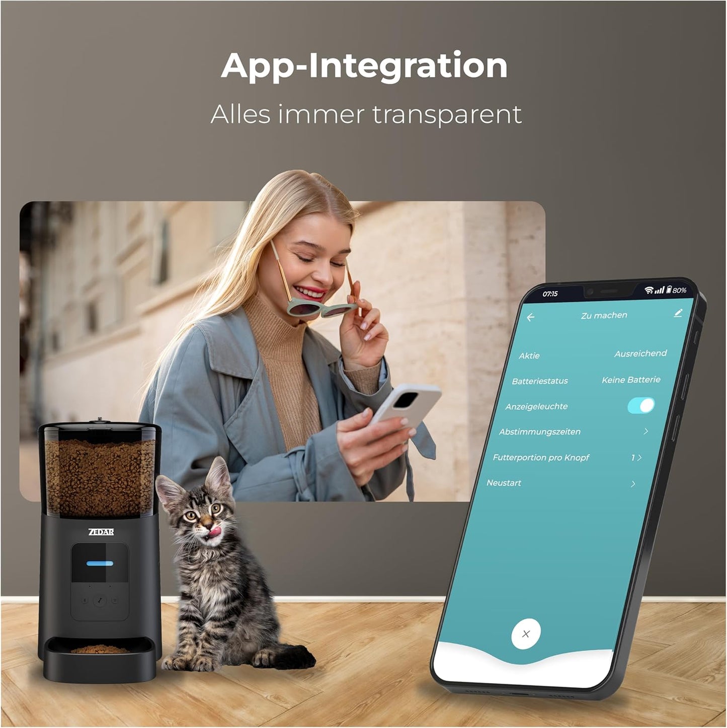 Futterautomat mit App-Steuerung