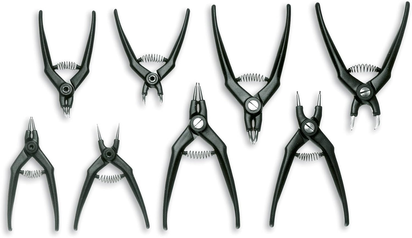 Sicherungsring Zangen Satz 1845/8, Form A,B,C,D Ringgrösse: 3-60 mm Kunststoffkörper