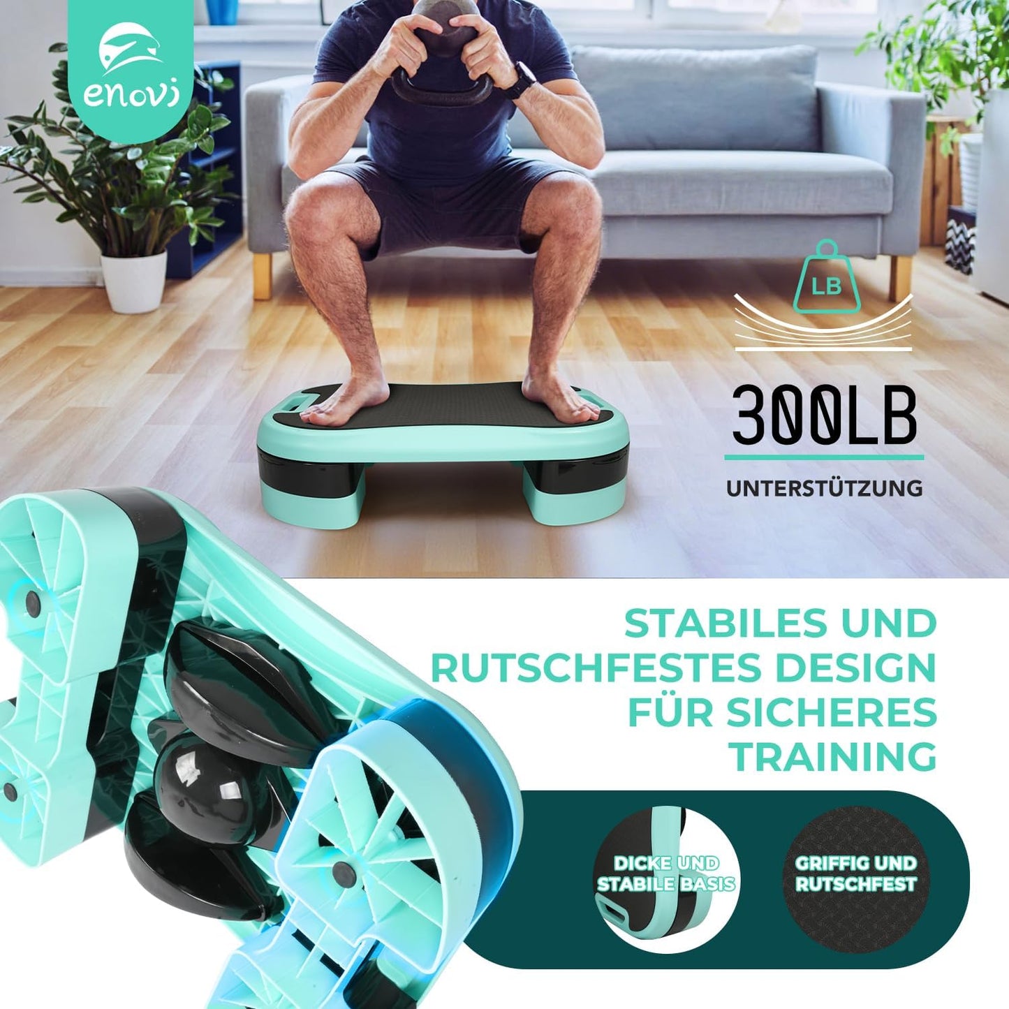 Stepper mit Kissen & Höhenverstellung