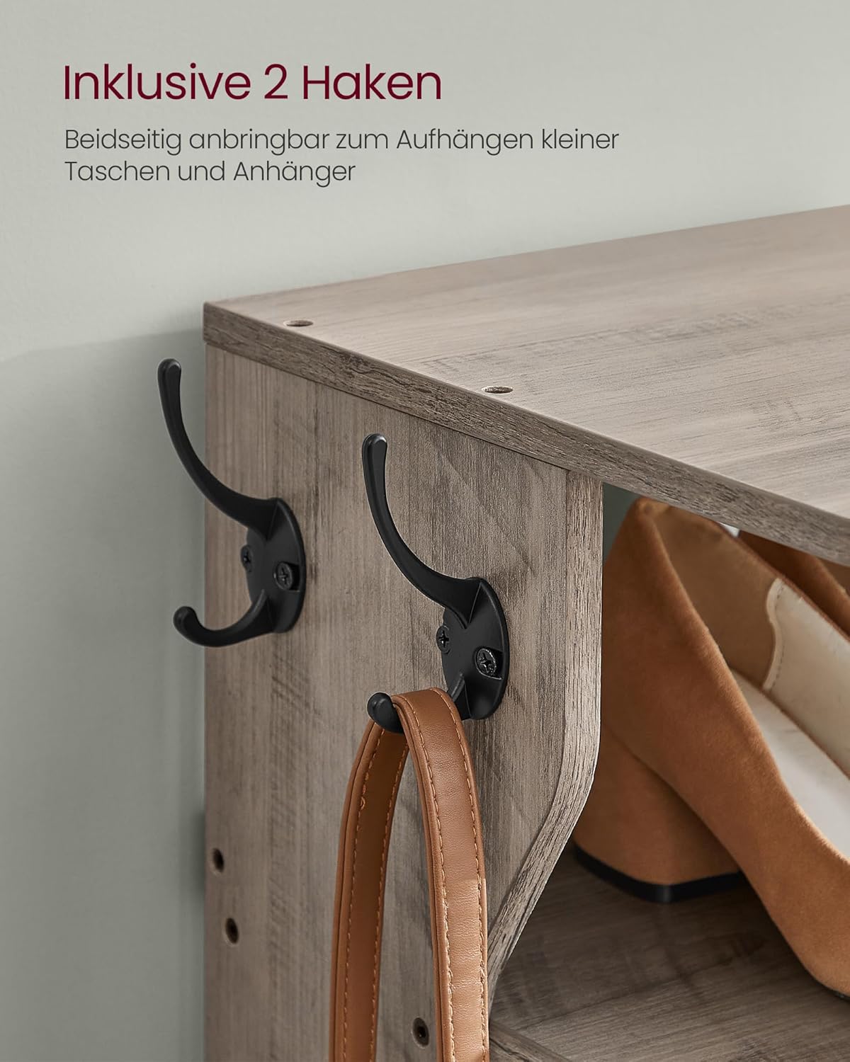 Schuhregal mit 7 Ebenen, 7 Levels Greige Meliert