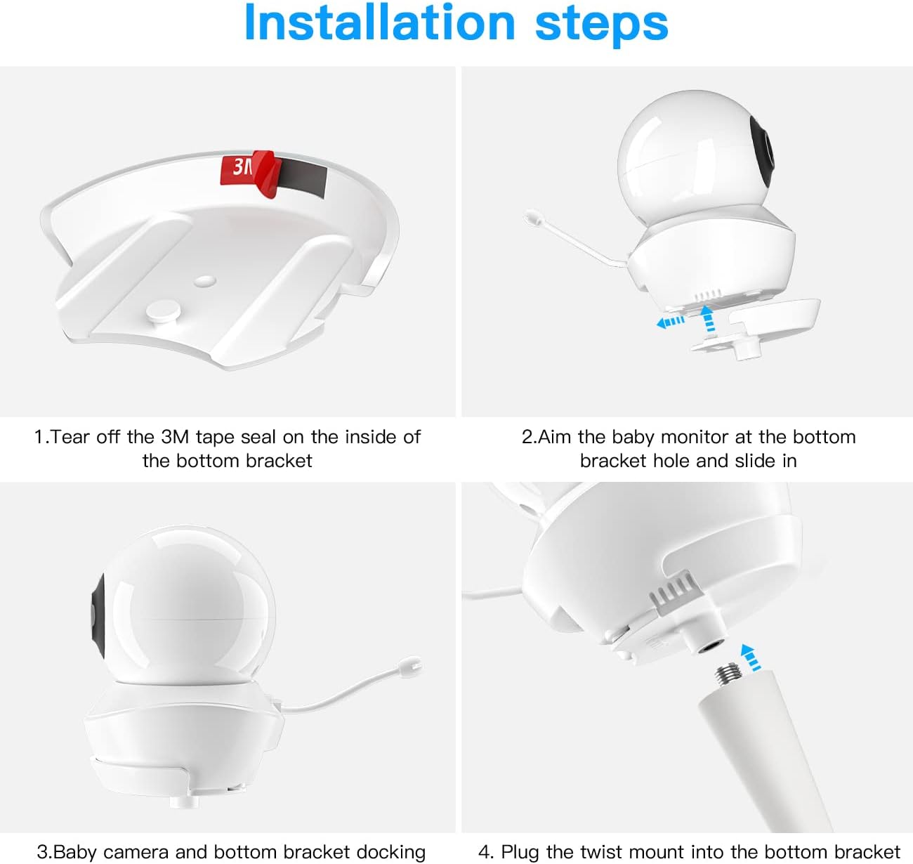 Babyphone-Halterung für Babysense S2/V43, Flexible mount