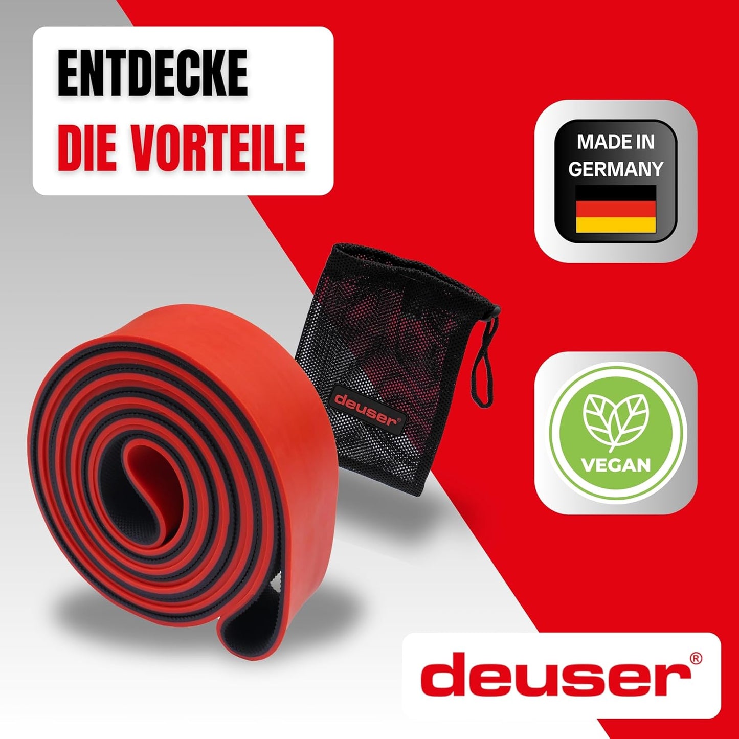 Widerstandsband - Gymnastikband aus Naturkautschuk, Deuserband Original