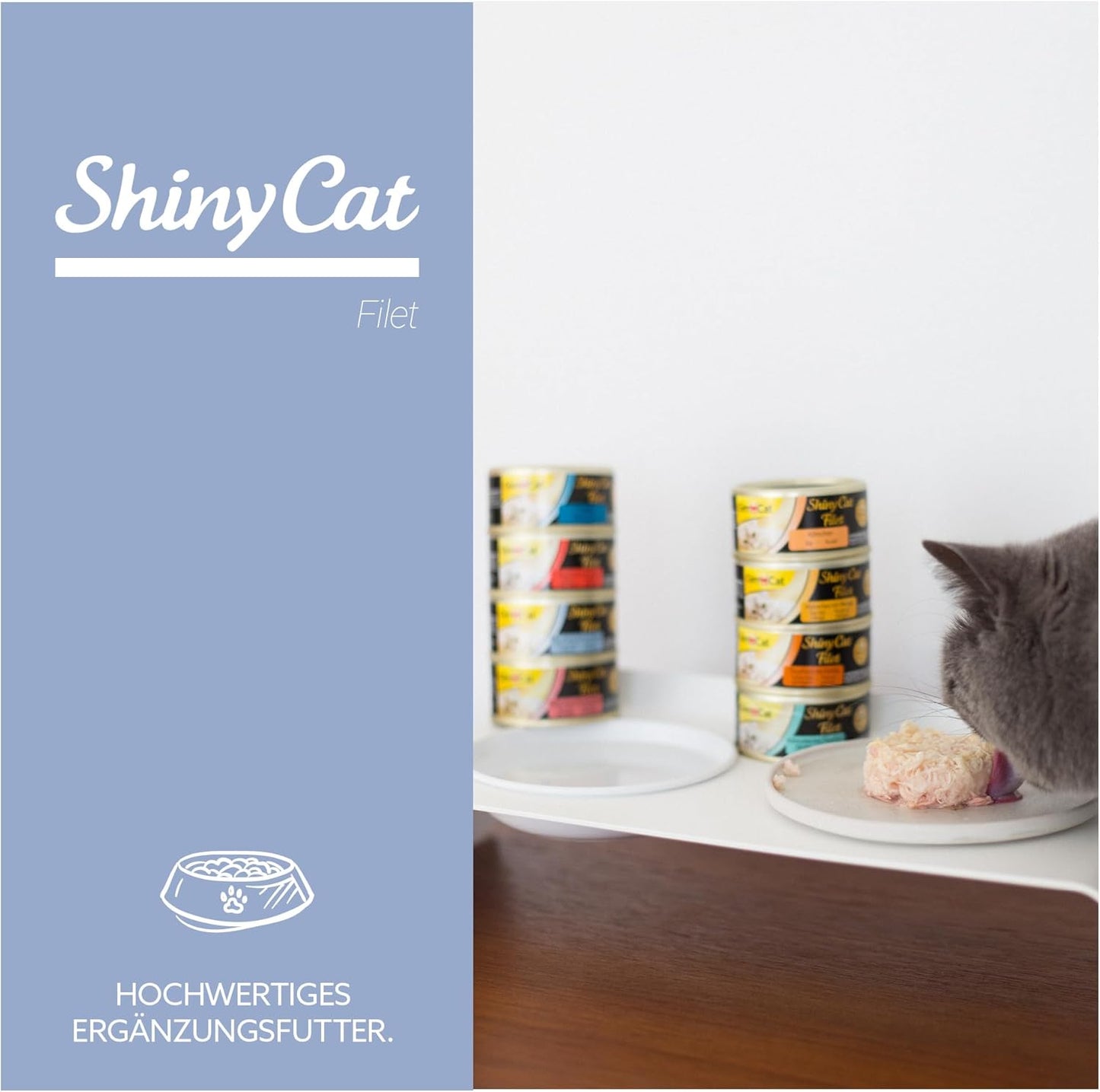 ShinyCat Filet mit Thunfisch und Anchovis, Thunfisch mit Anchovis 70 g (24er Pack)