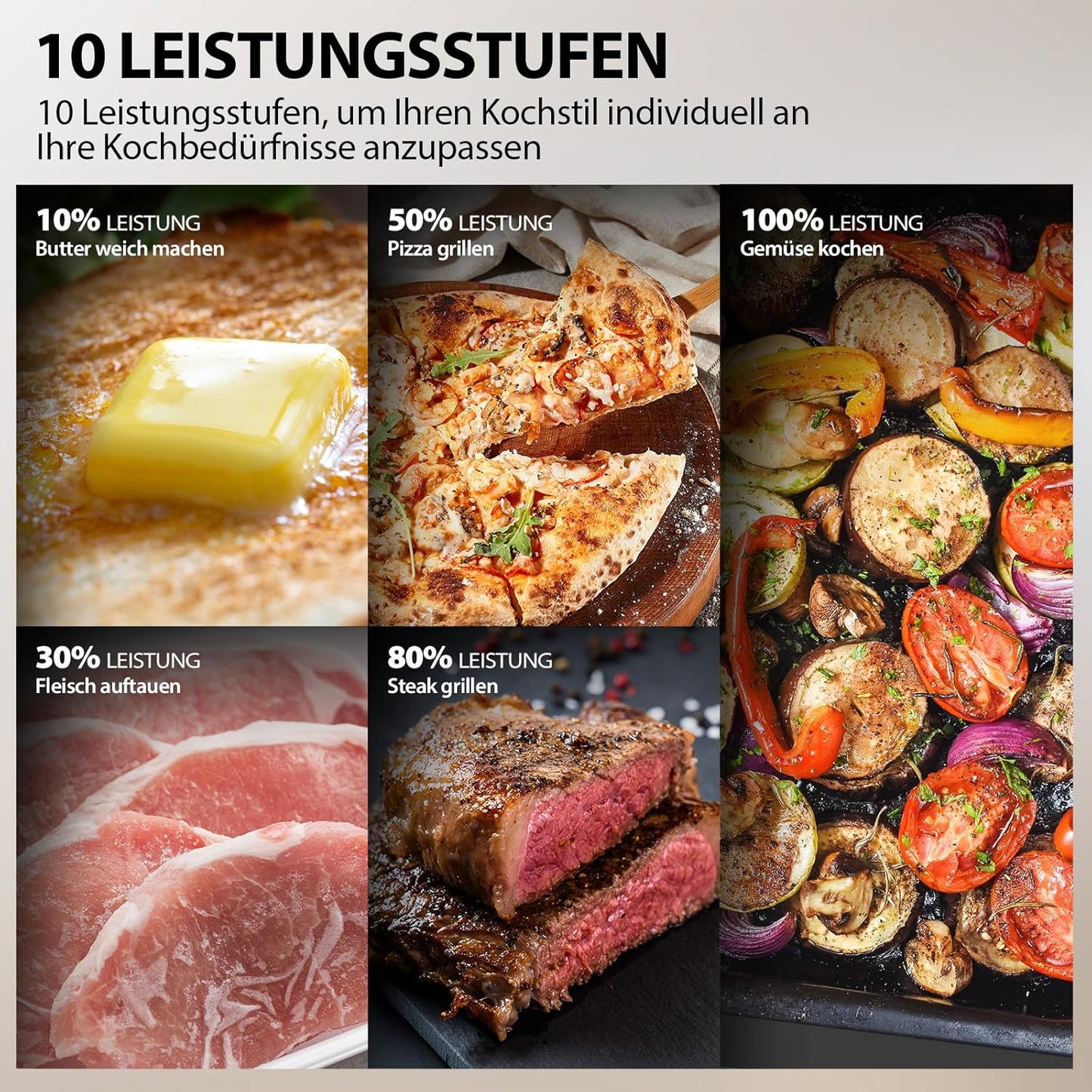 Mikrowelle mit Grillfunktion, 25L Grill Inverter
