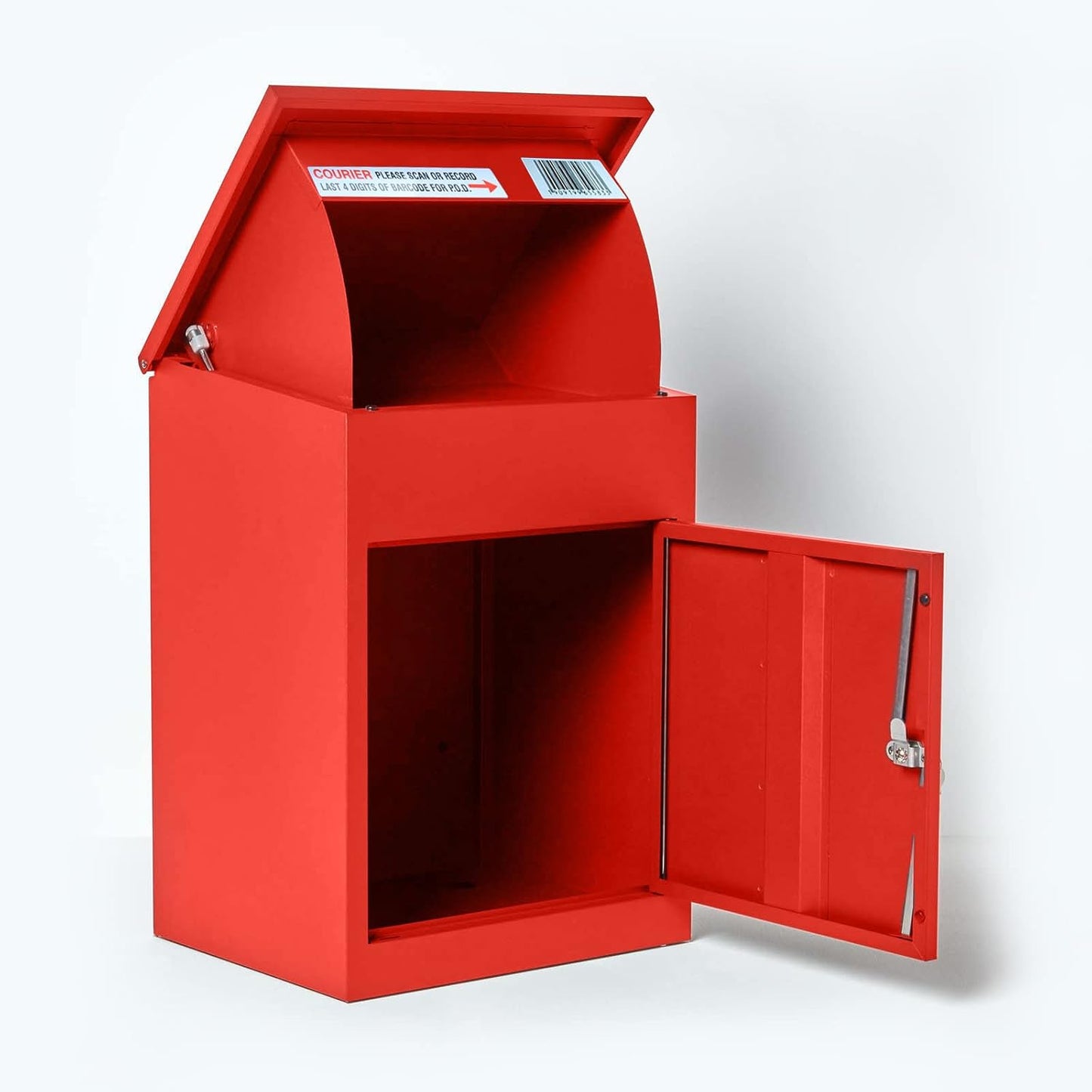 Paketbriefkasten mit Paketfach für Wandmontage, Rot