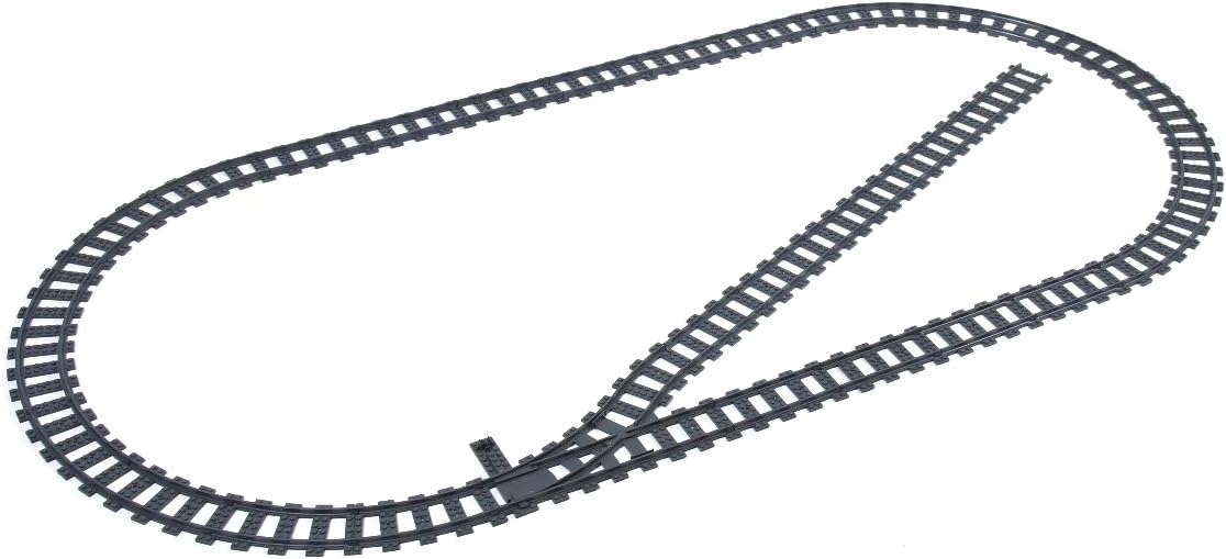 City Bausteine Schienen Set - Schienenkreis inkl. Abstellgleis, Schienenkreis L