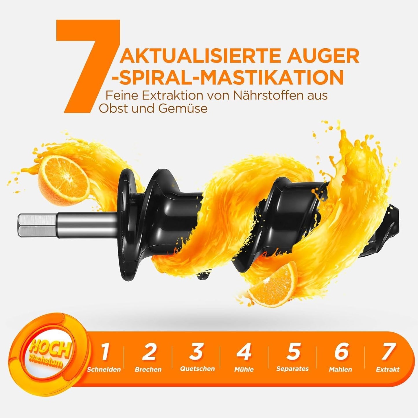 ZM-1507A Slow Juicer, 45 MM Dunkelgrün