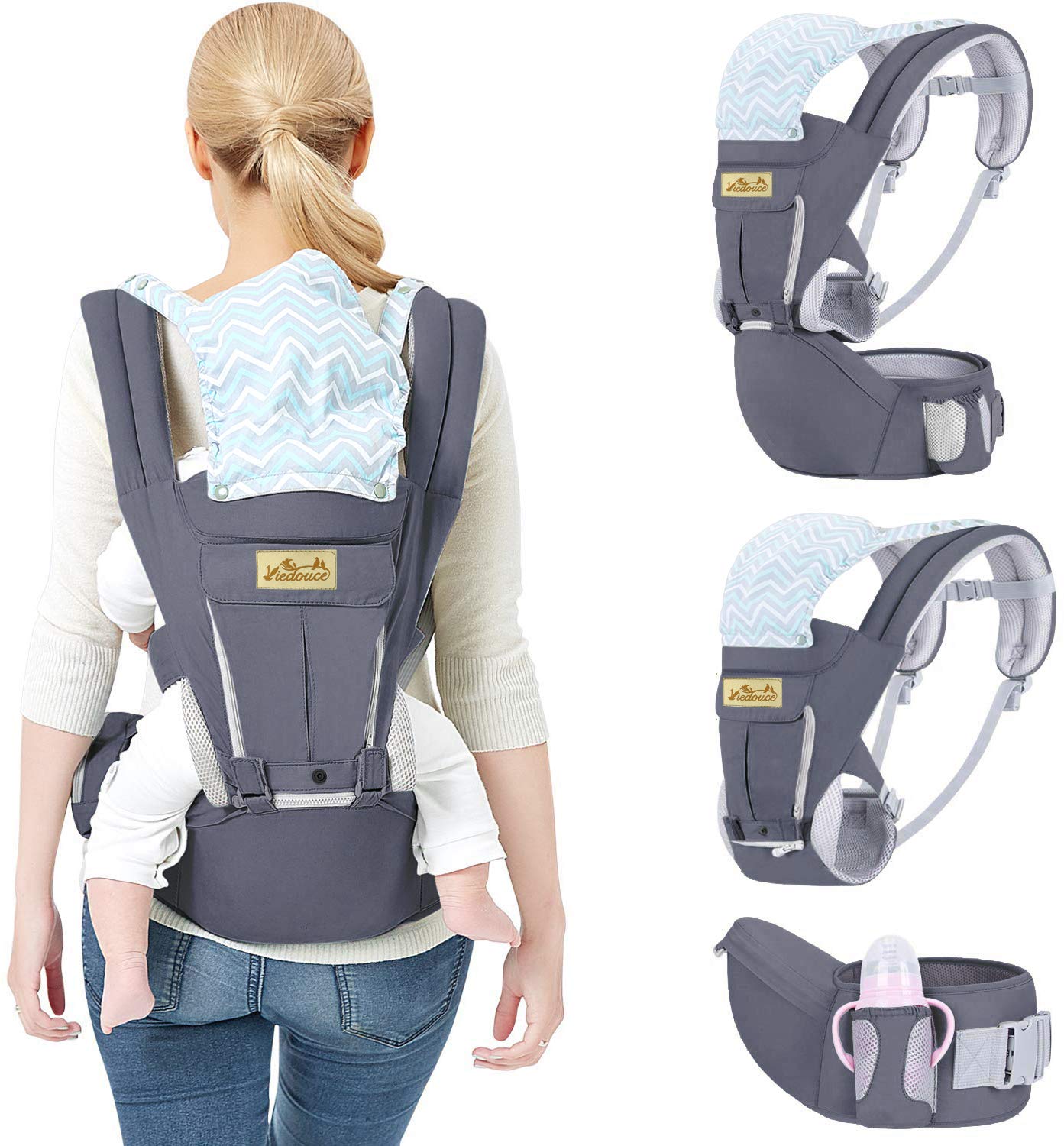 Ergonomische Babytrage mit Hüftsitz (3-48 Monate)