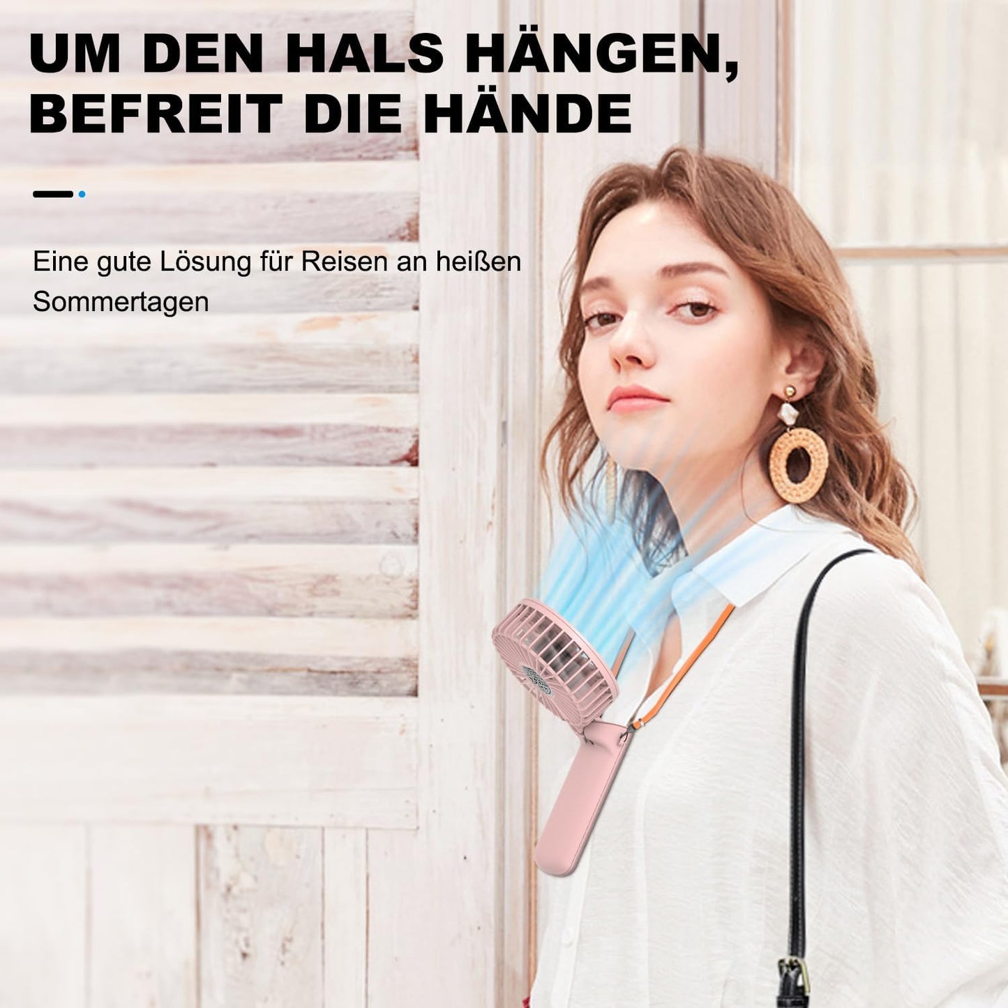 Faltbarer Mini-USB-Handventilator, leise und wiederaufladbar, Grün
