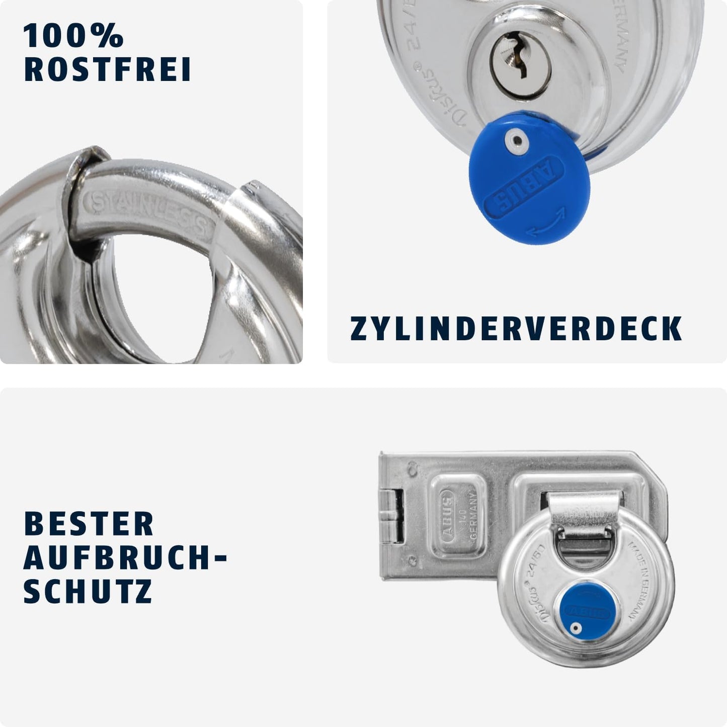Diskus Vorhängeschloss 24IB/60 mit 360° Rundumschutz, 60mm