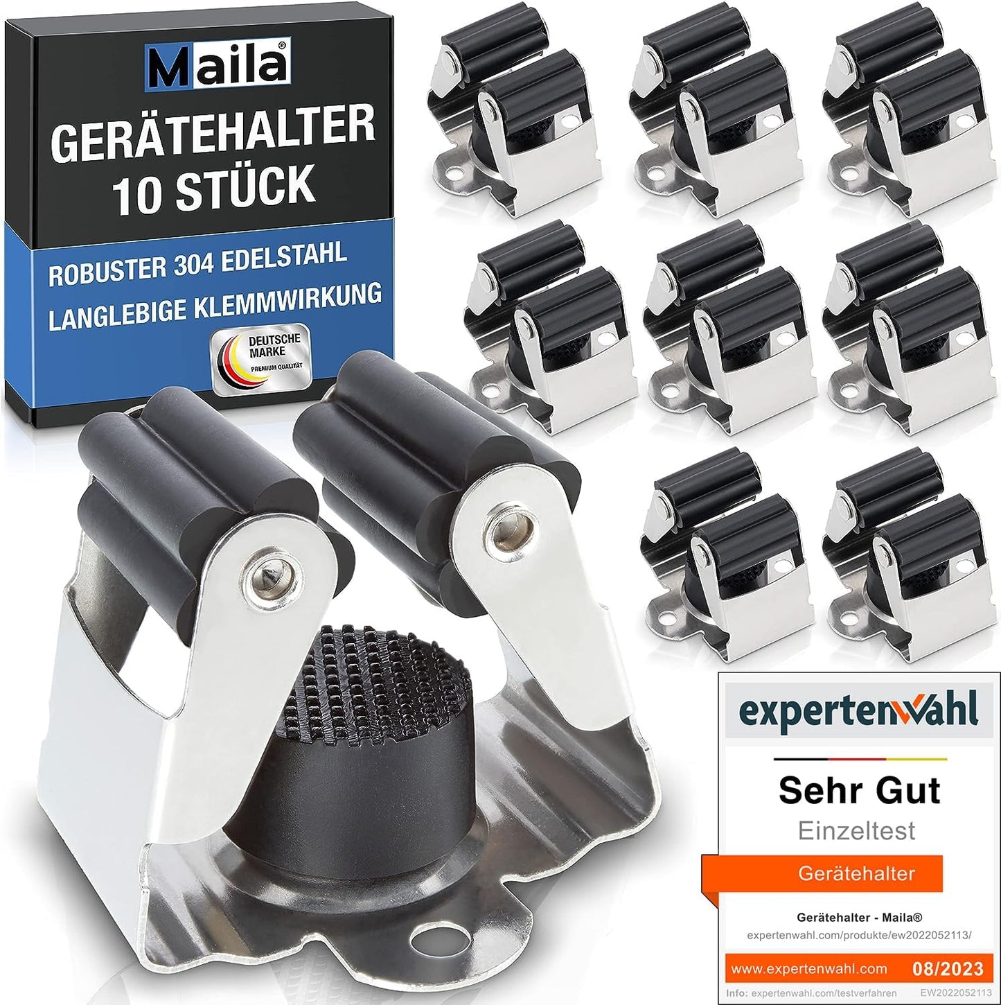 Gerätehalter (10er Set), 10 Stück Edelstahl