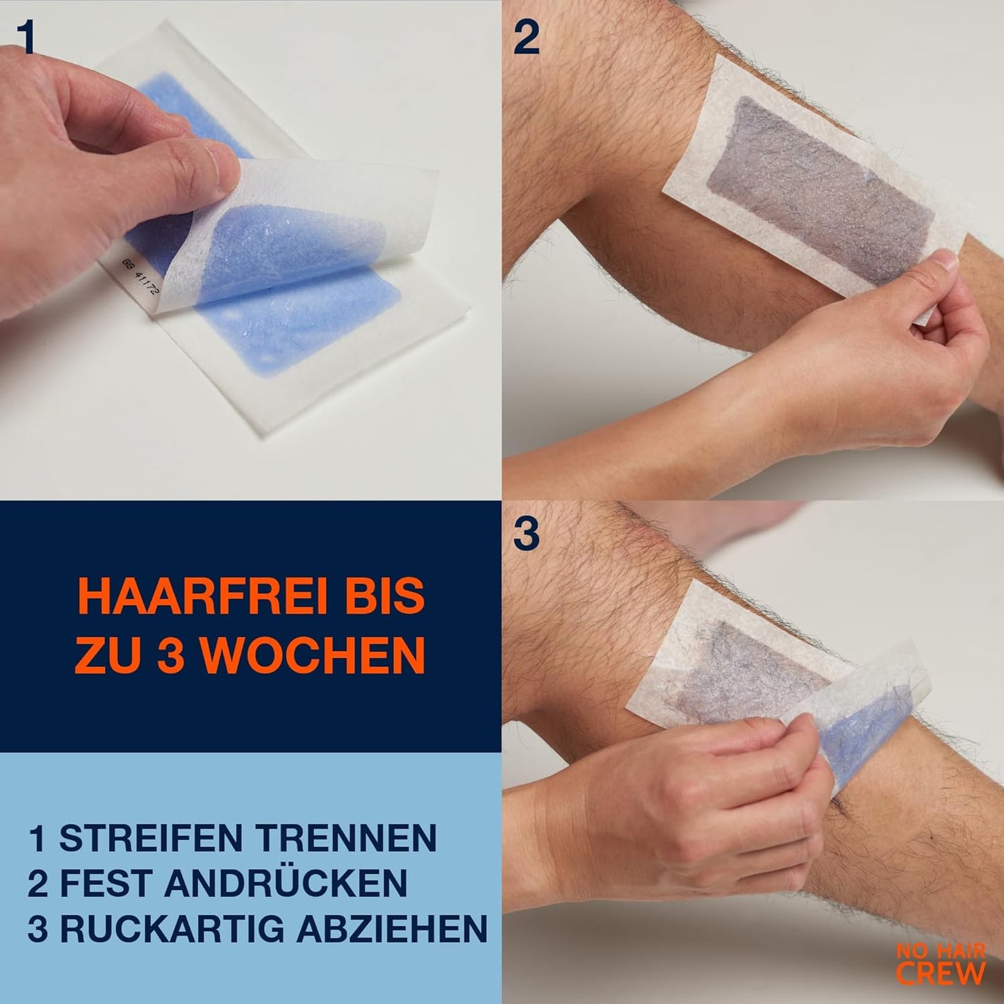 3-er Kaltwachsstreifen-Set (3x20 Stück & Pflegetücher)