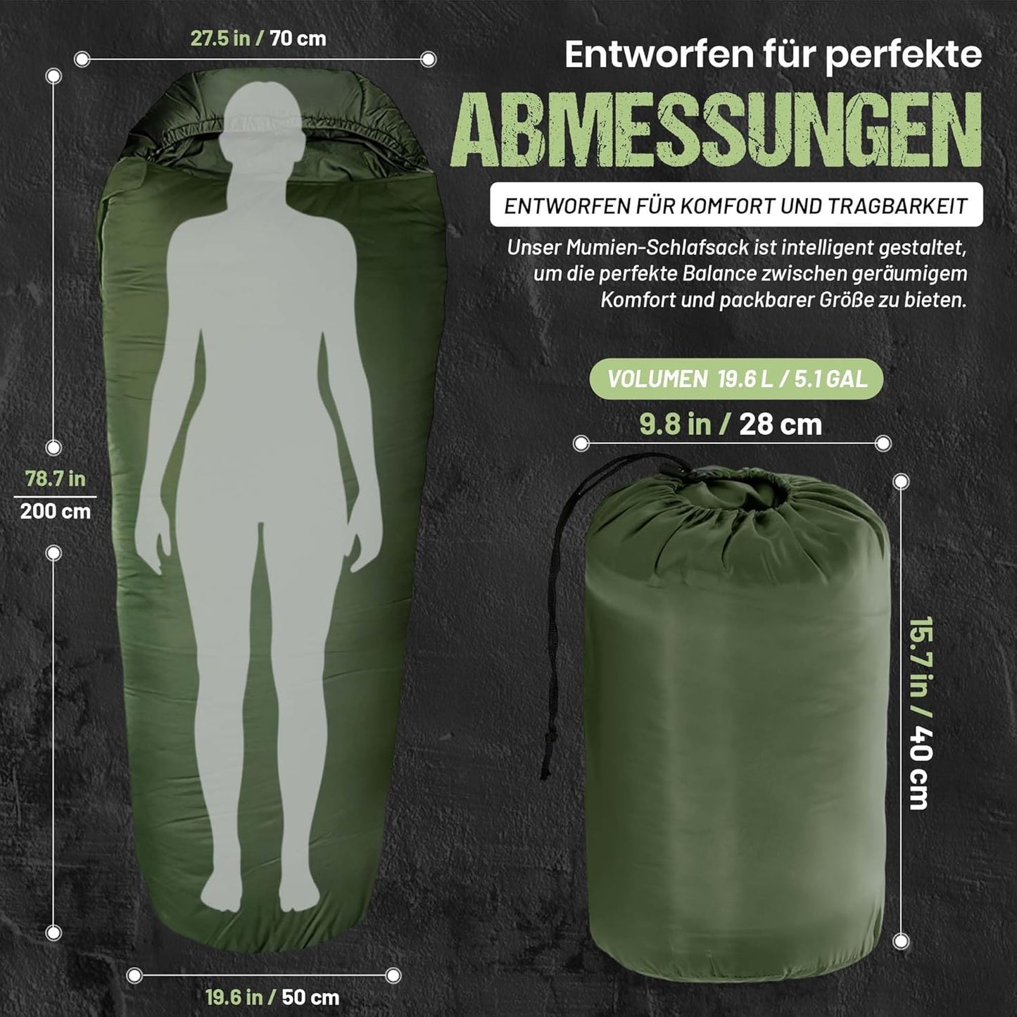 Mumien-Schlafsack Thermo