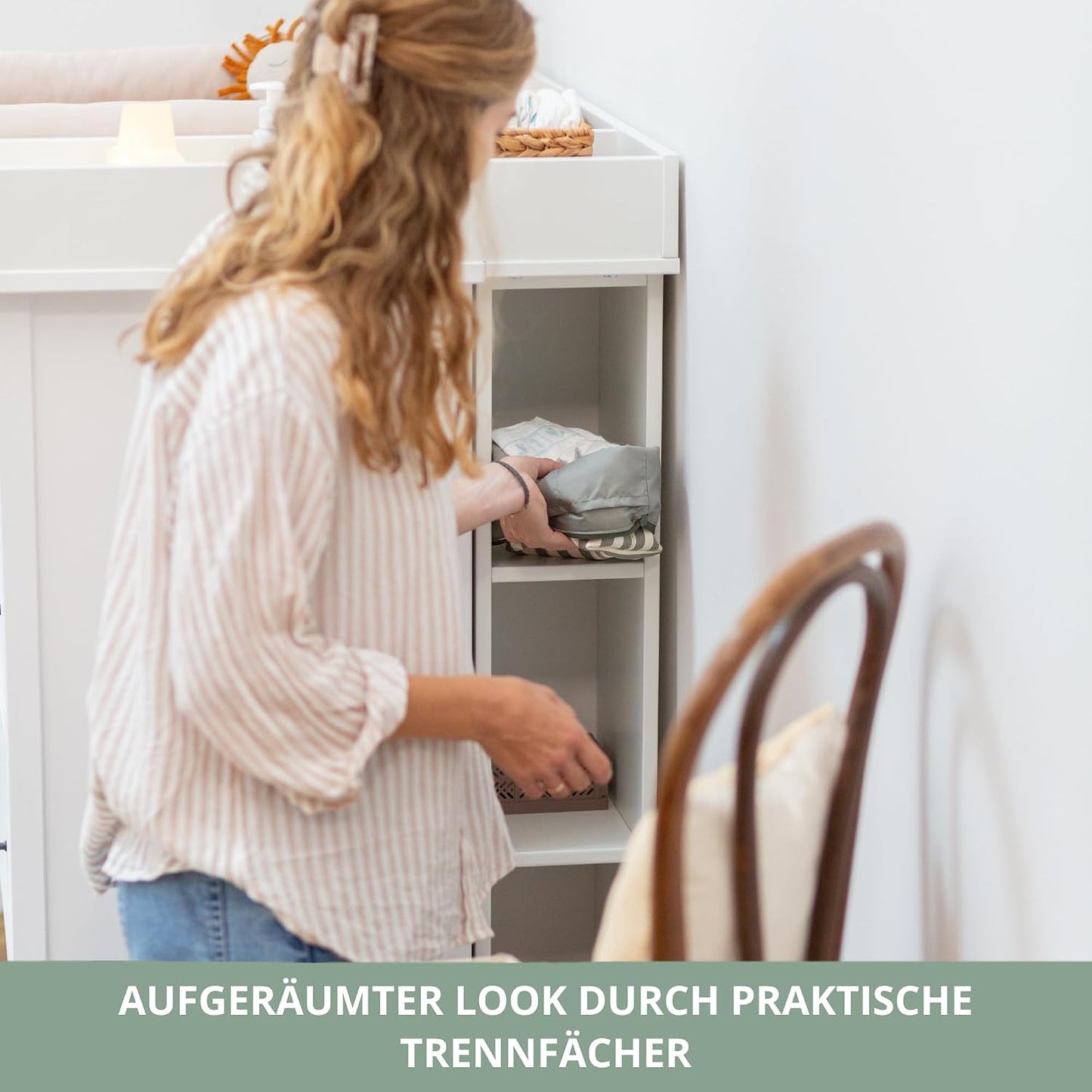 Stauraumregal für Wickelkommode, Weiss Für IKEA HEMNES