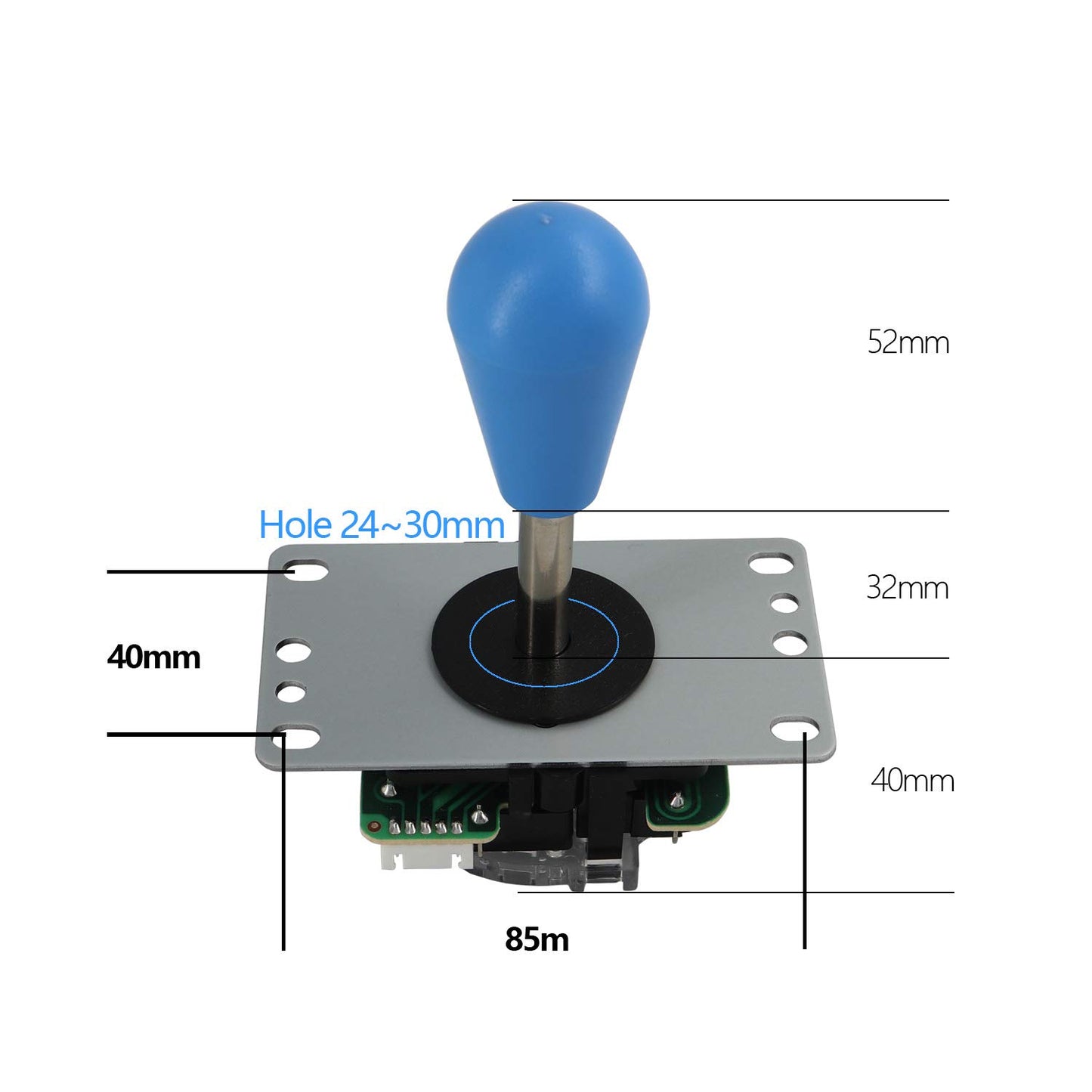 Arcade-Controller DIY Kit für 2 Spieler, Blue Red