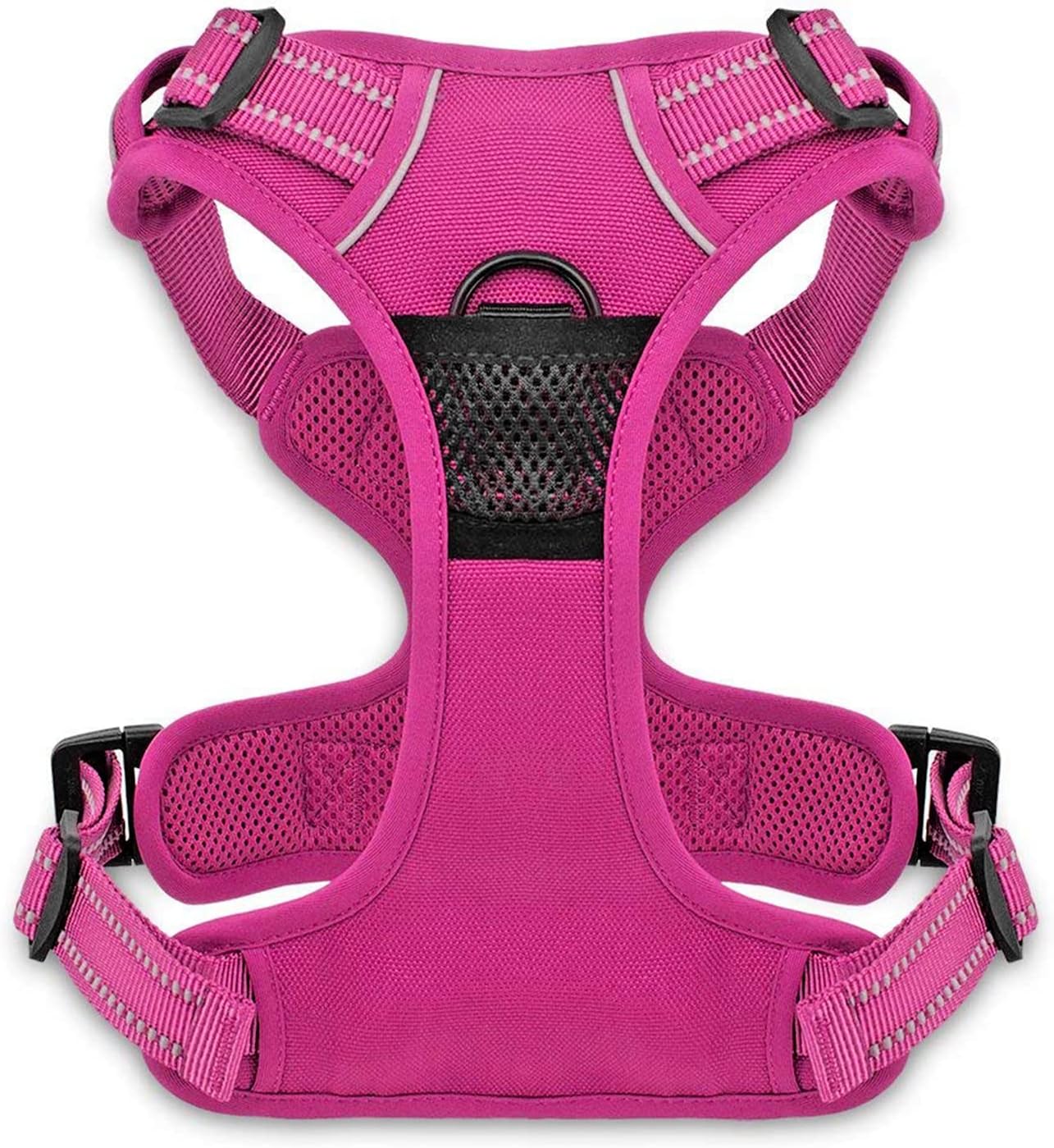 Anti Zieh Hundegeschirr, Fuchsiafarbenes Nylon XS (Chest: 13 - 16")
