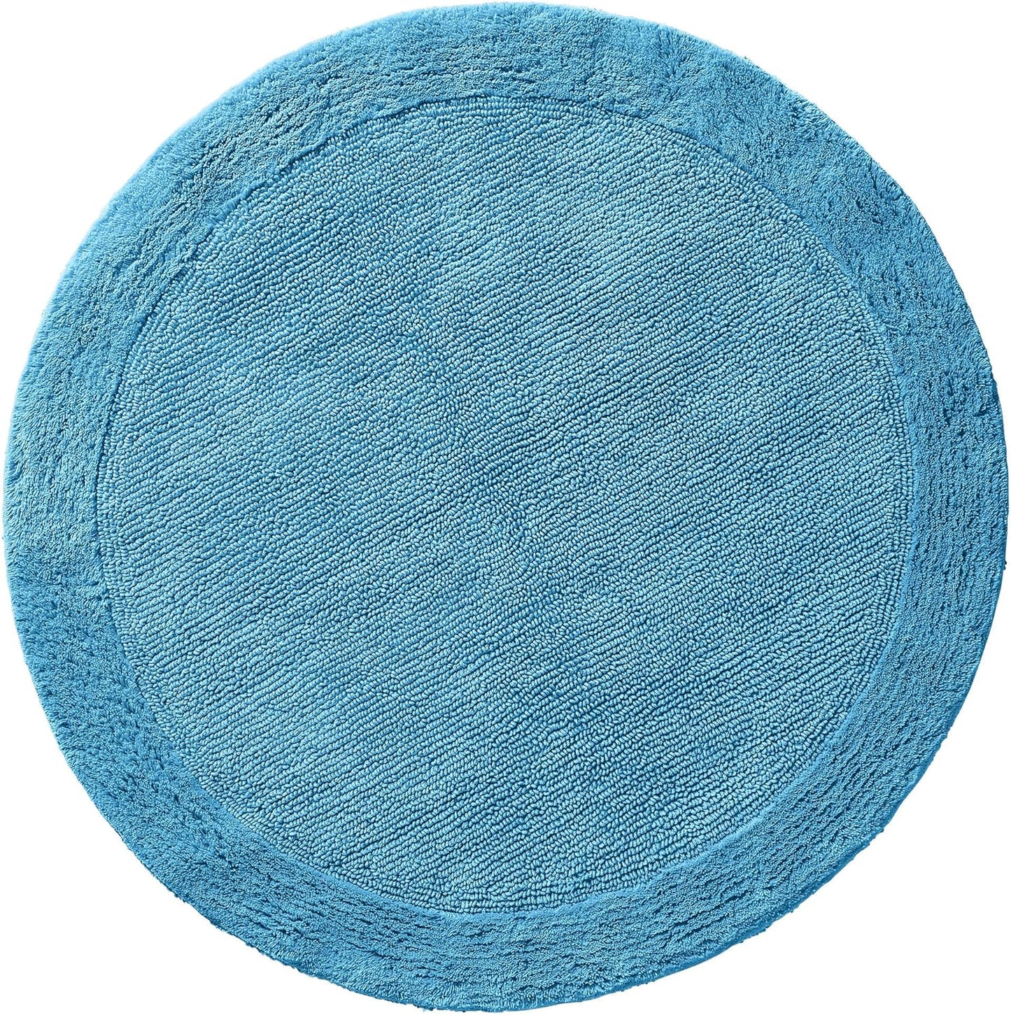 Runde Badematte Stuttgart, Blau Badteppich - rund: 90 cm Ø