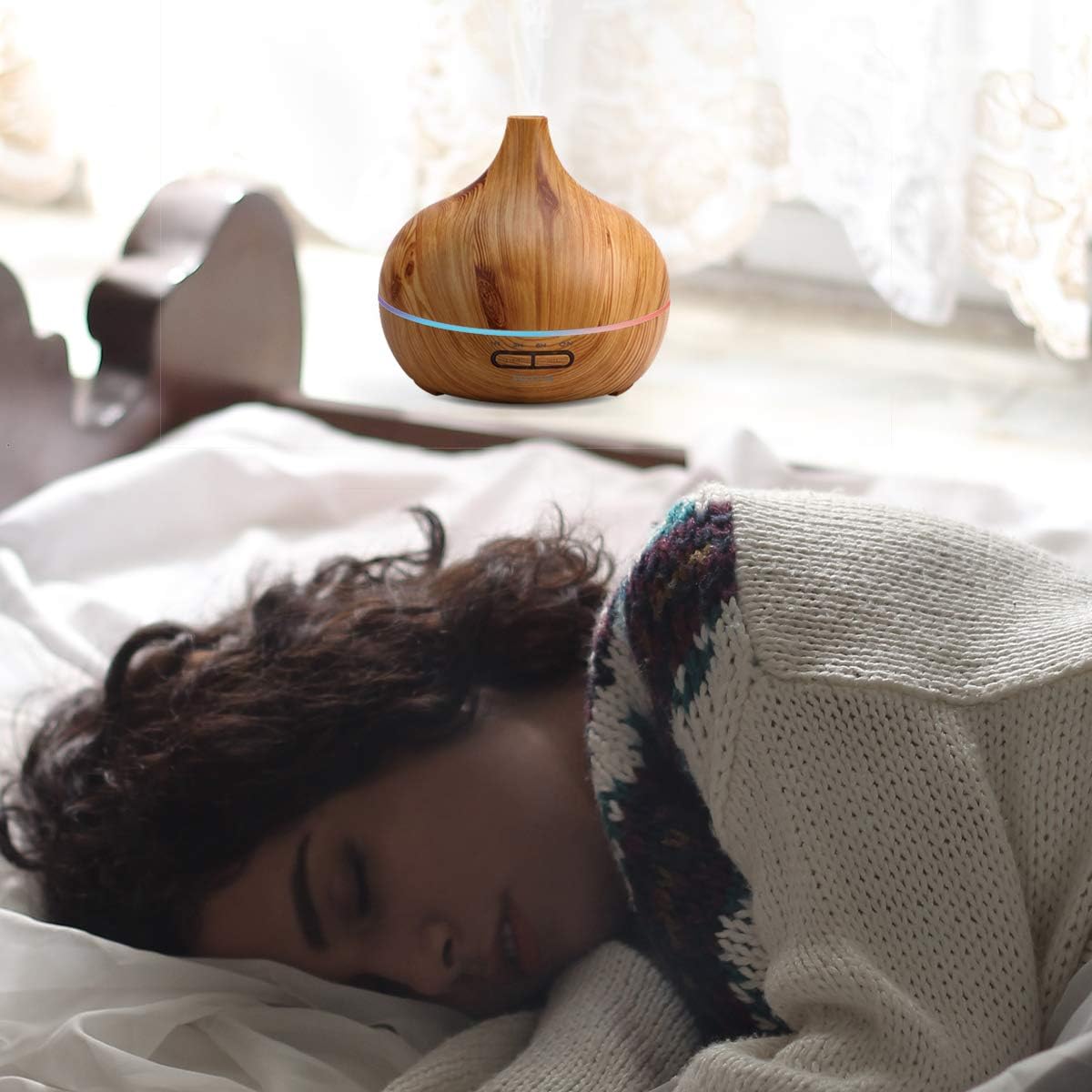 Aroma Diffuser H5 mit LED und Timer, Braun