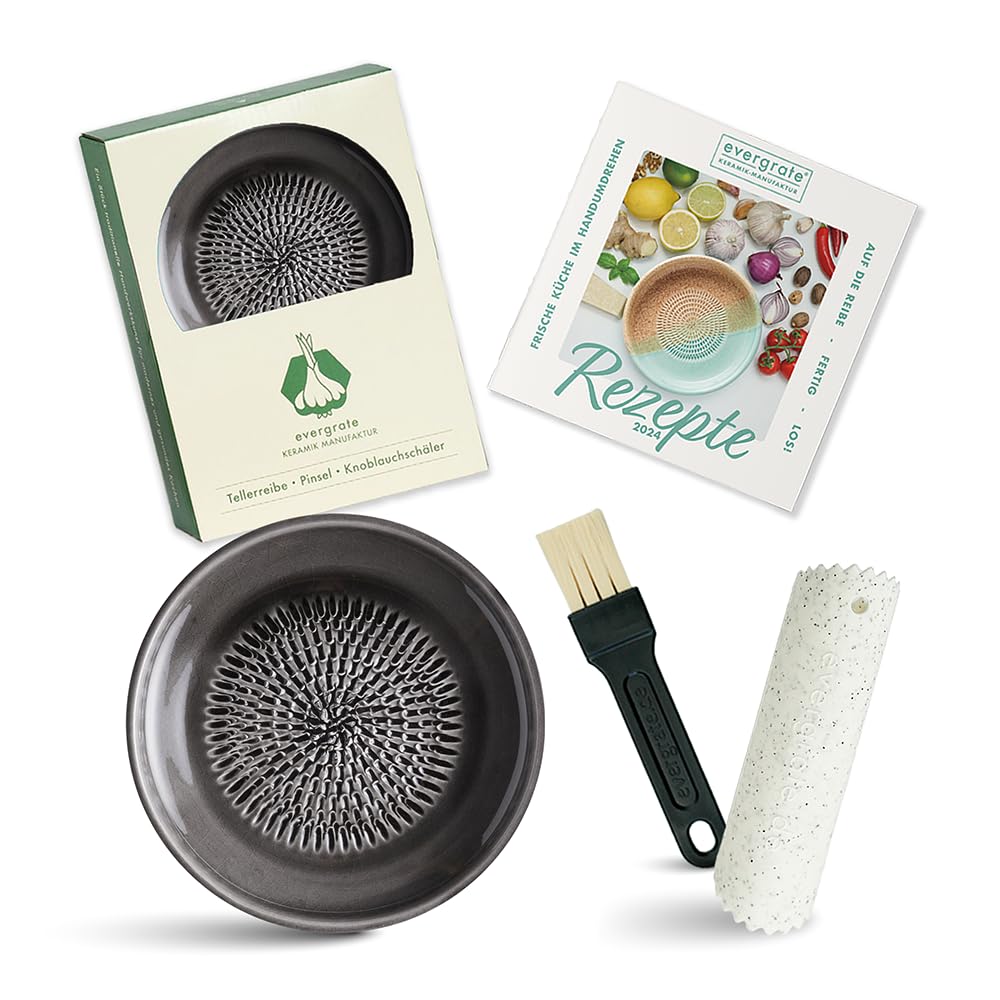 Keramikreibe-Set mit Zubehör, Anthrazit