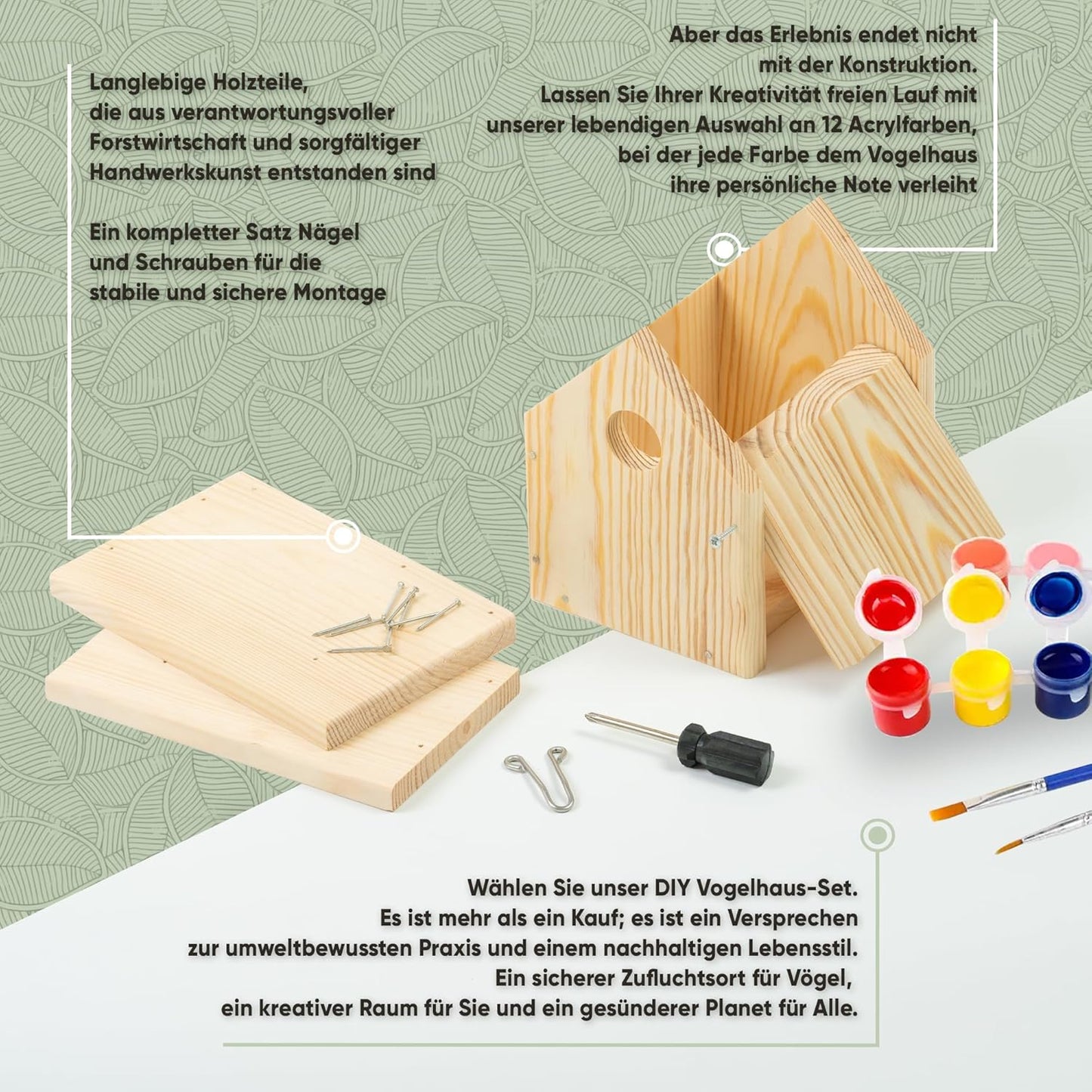 DIY Vogelhaus-Bausatz zum Bemalen