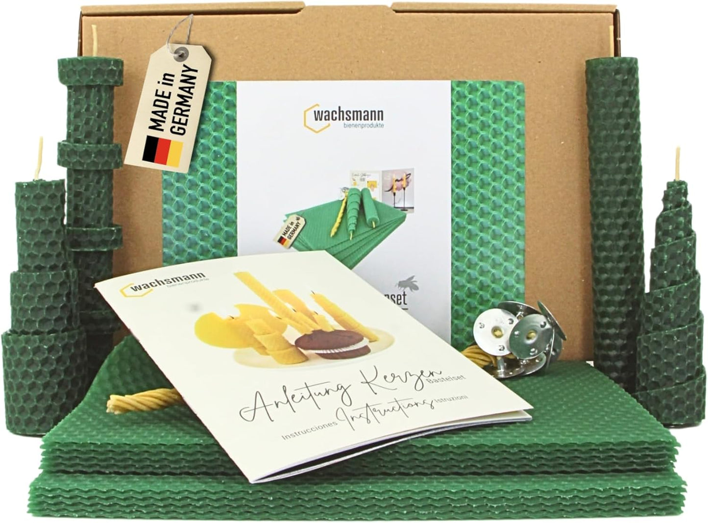 DIY Bienenwachs-Kerzen-Bastelset, Grün
