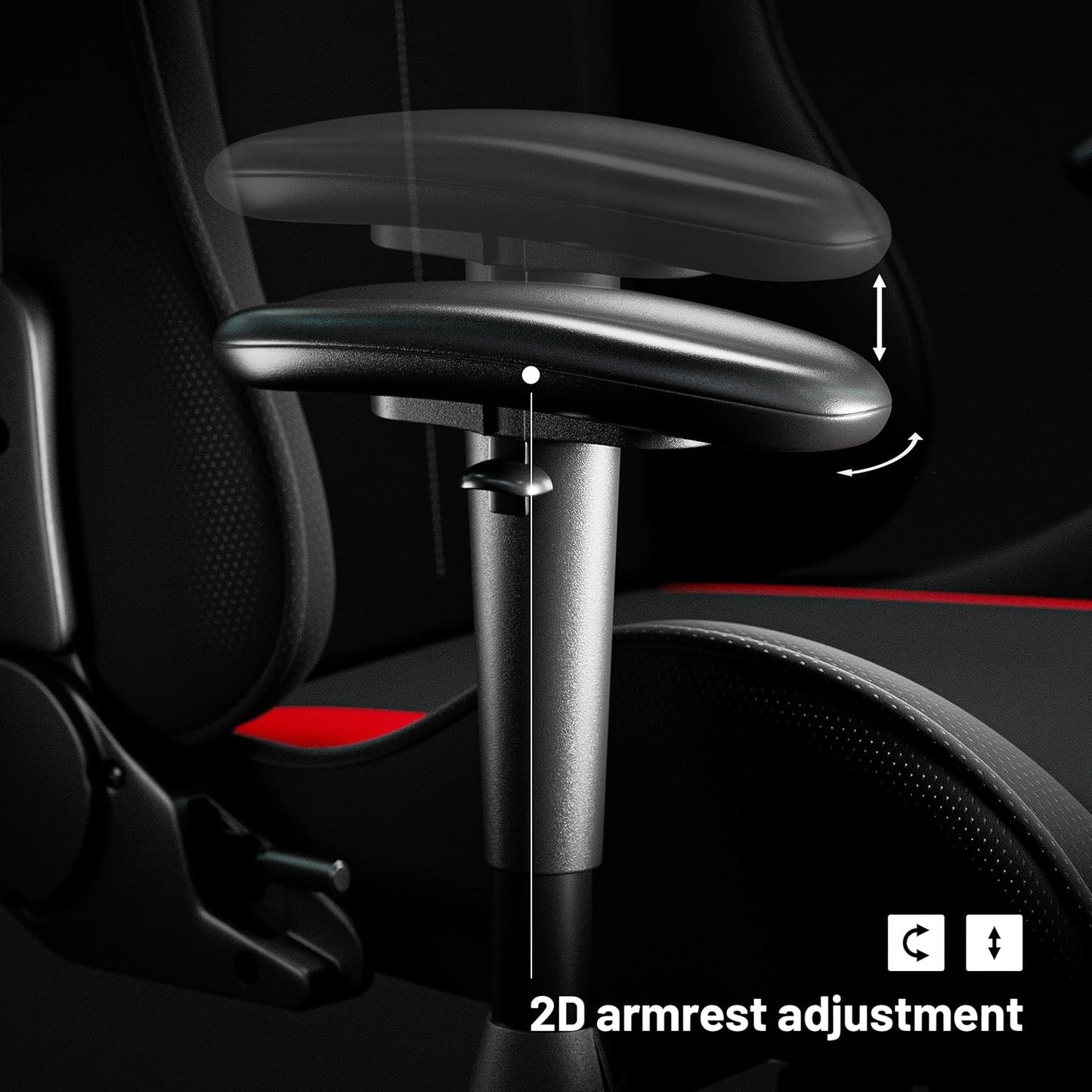 Ergonomischer Gaming-Stuhl X-Starter, Schwarz 132 cm x 68 cm x 49.5 cm