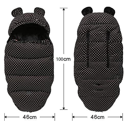 Universal Fusssack für Kinderwagen und Buggy, Schwarz