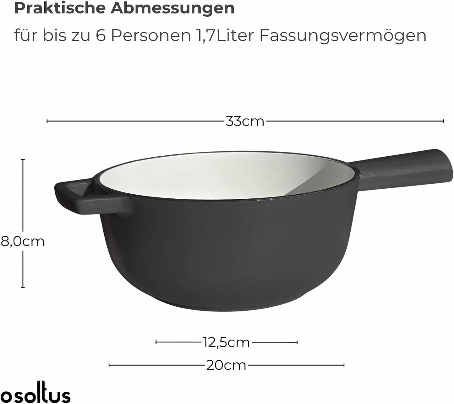 Fondue Ersatztopf, Schwarz Ersatztopf