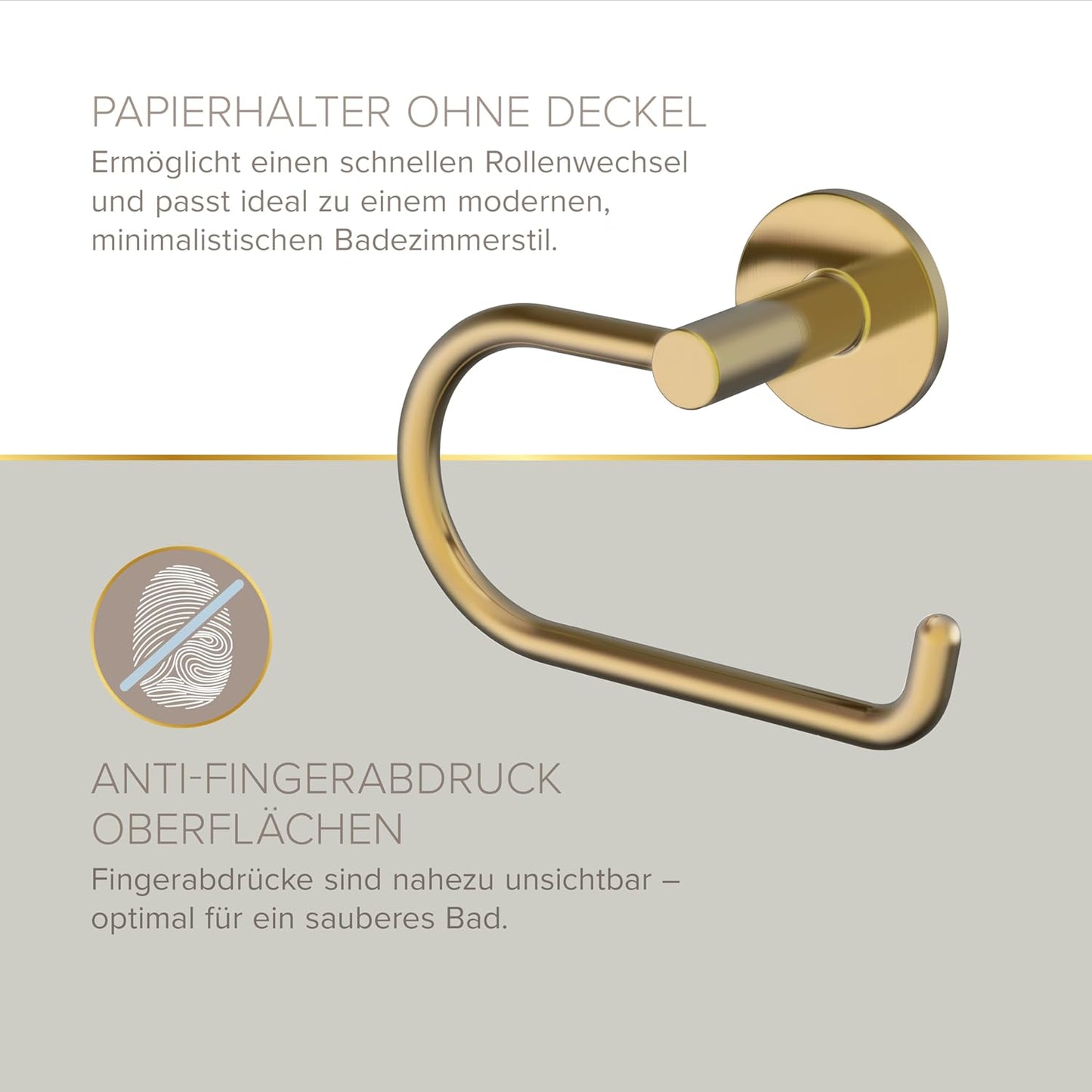 4-teiliges Bad-Accessoire-Set Juna, Bad-Accessoire-Set Gold