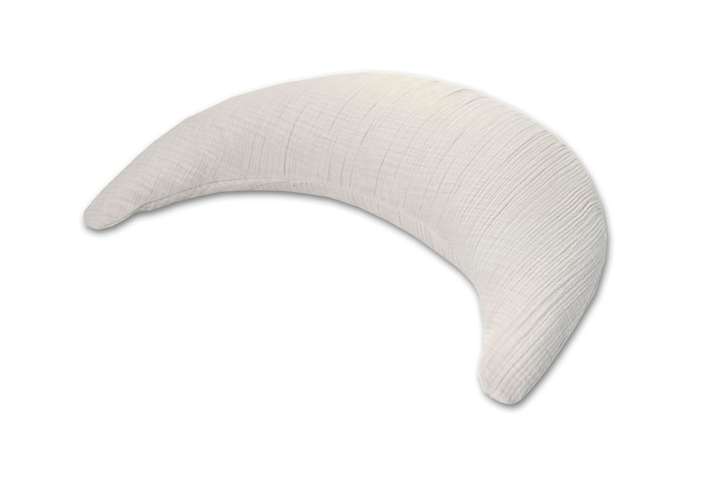 Musselinmond Still- und Kuschelkissen mit Baumwollbezug, Sandbeige