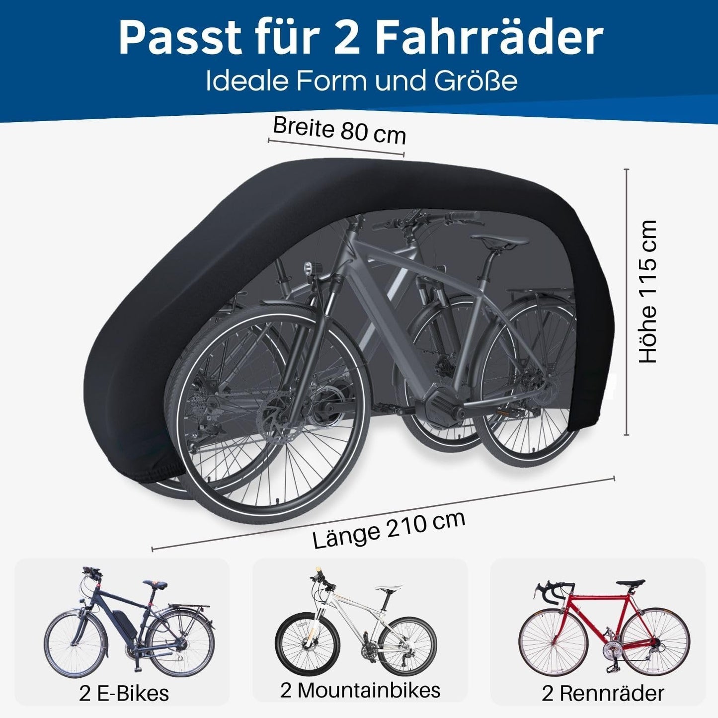 Reissfeste Fahrradabdeckung für Heckträger