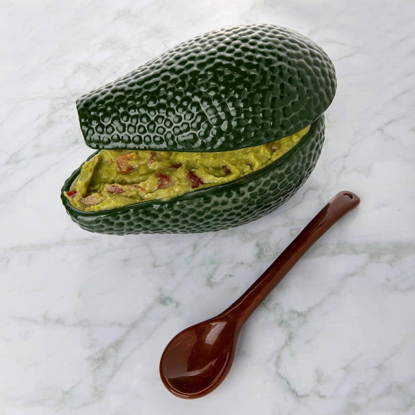 Guacamole-Schale mit Löffel, Avocado, Grün