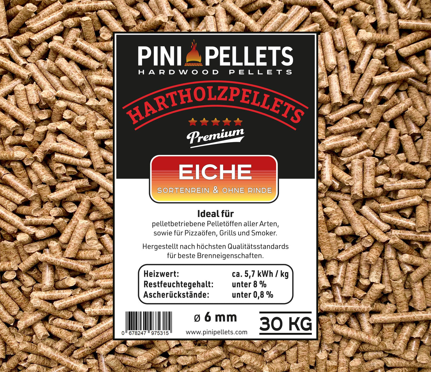 Hartholz-Pellets, 30 kg