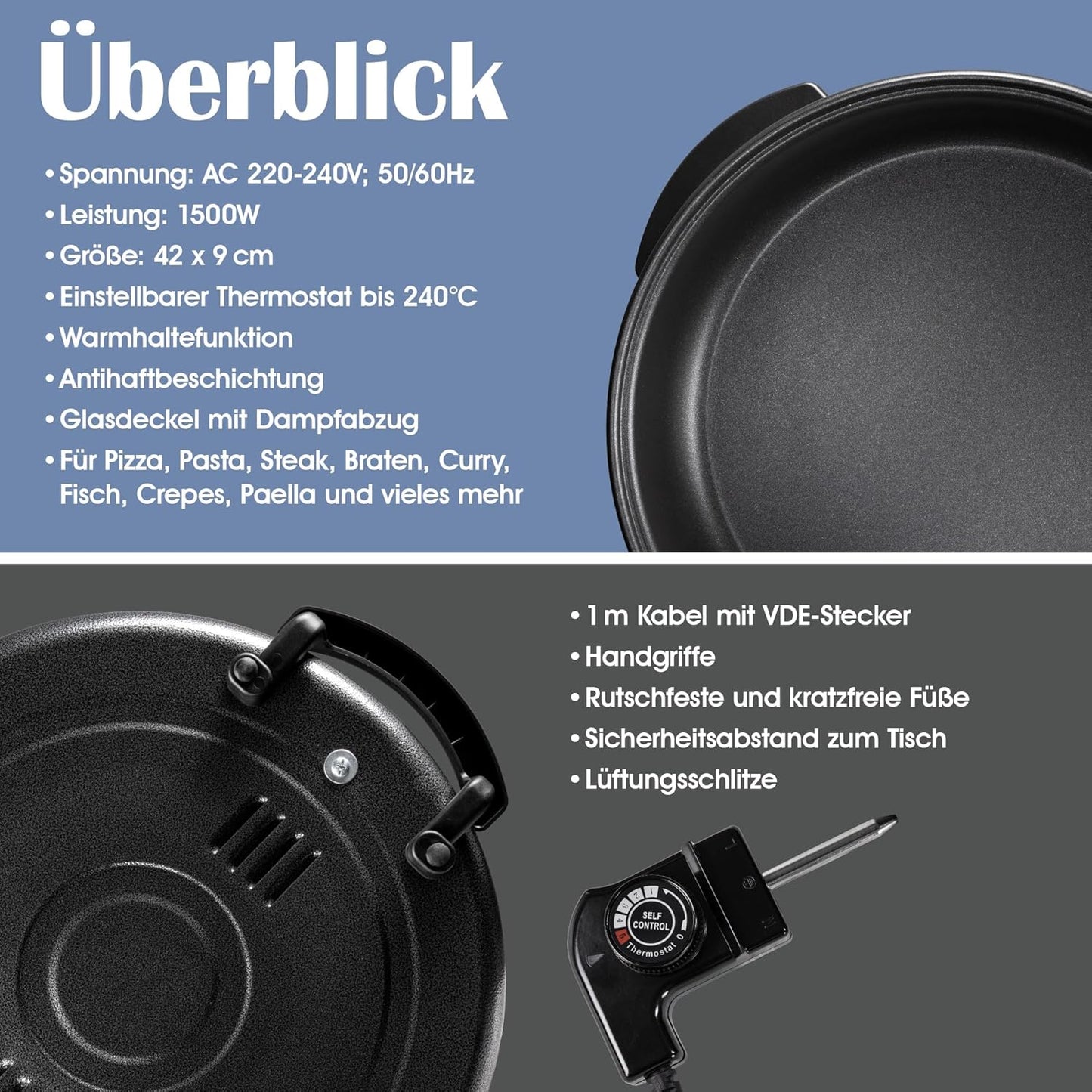 Elektrische Partypfanne
