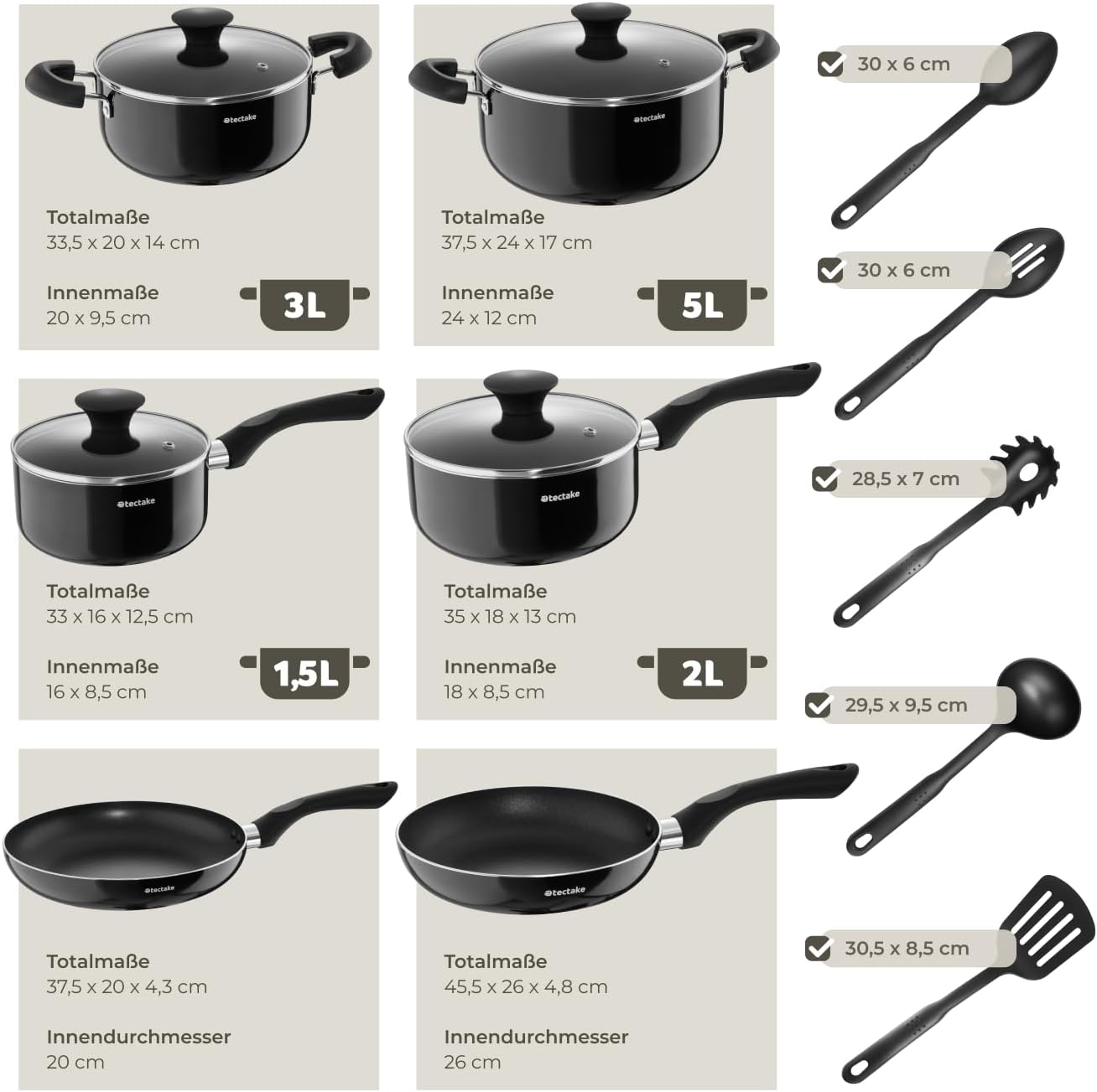 15-teiliges Kochgeschirr-Set