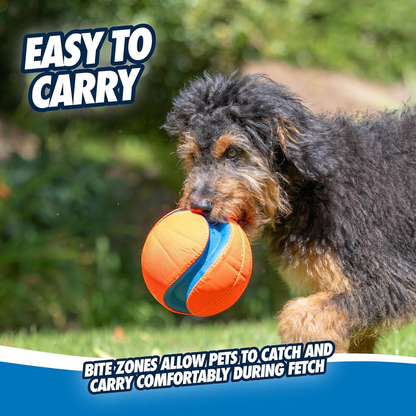 Kick Fetch Hundeball, Mehrfarbig/Meereswellen (Ocean Tides) Large