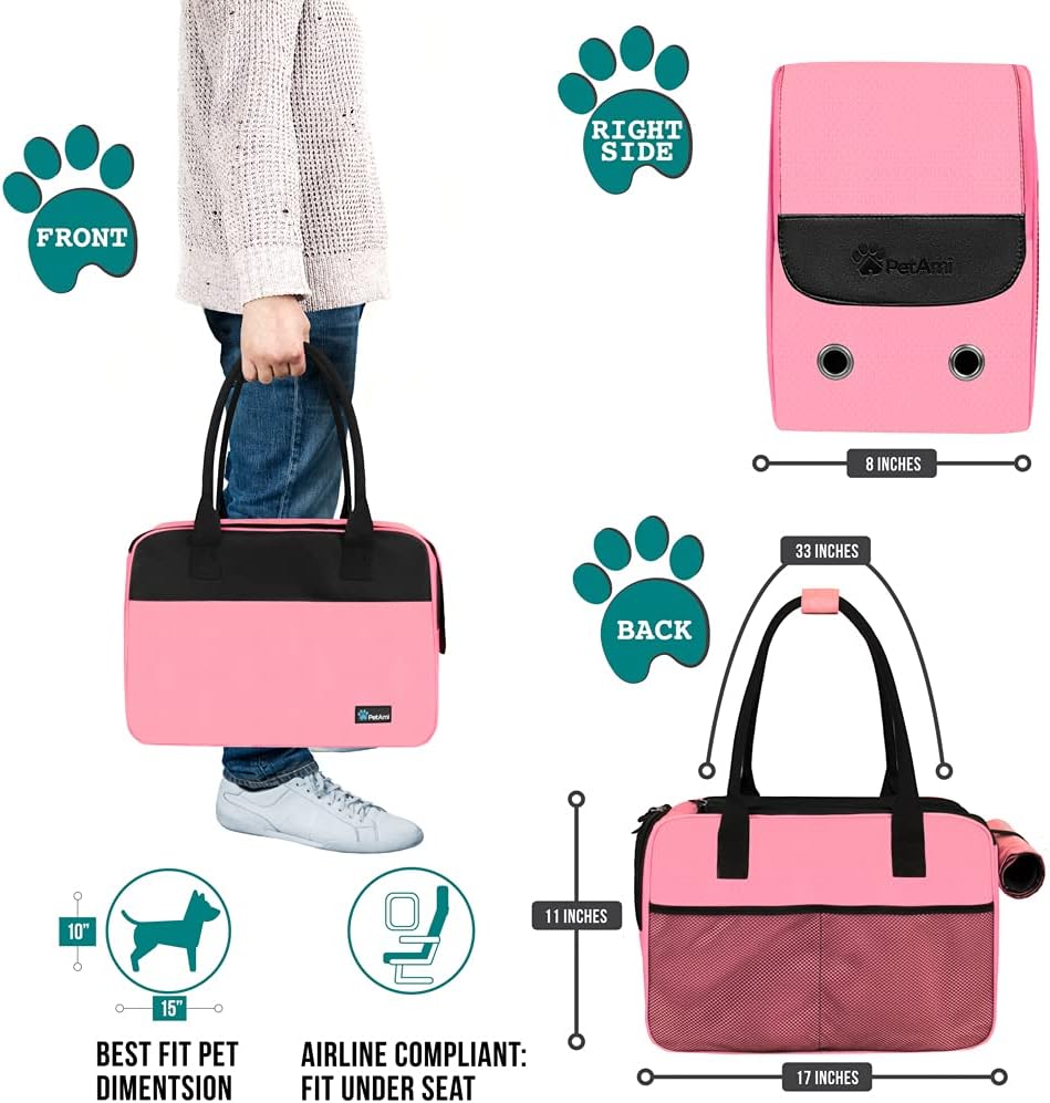 Transporttasche für Haustiere bis 5,4 kg, Pink, One Size (Pack of 1)