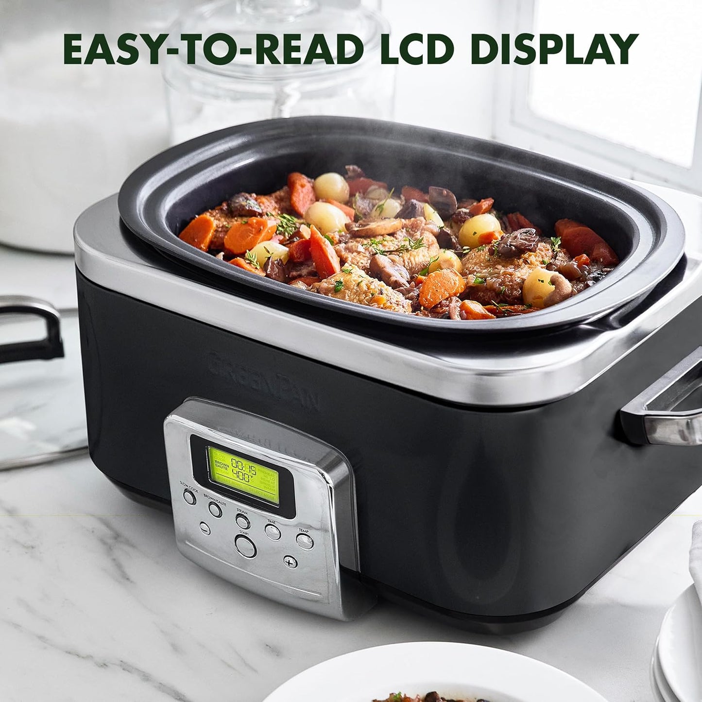 Slow Cooker, Schwarz, 6l Slow Cooker Schwarz