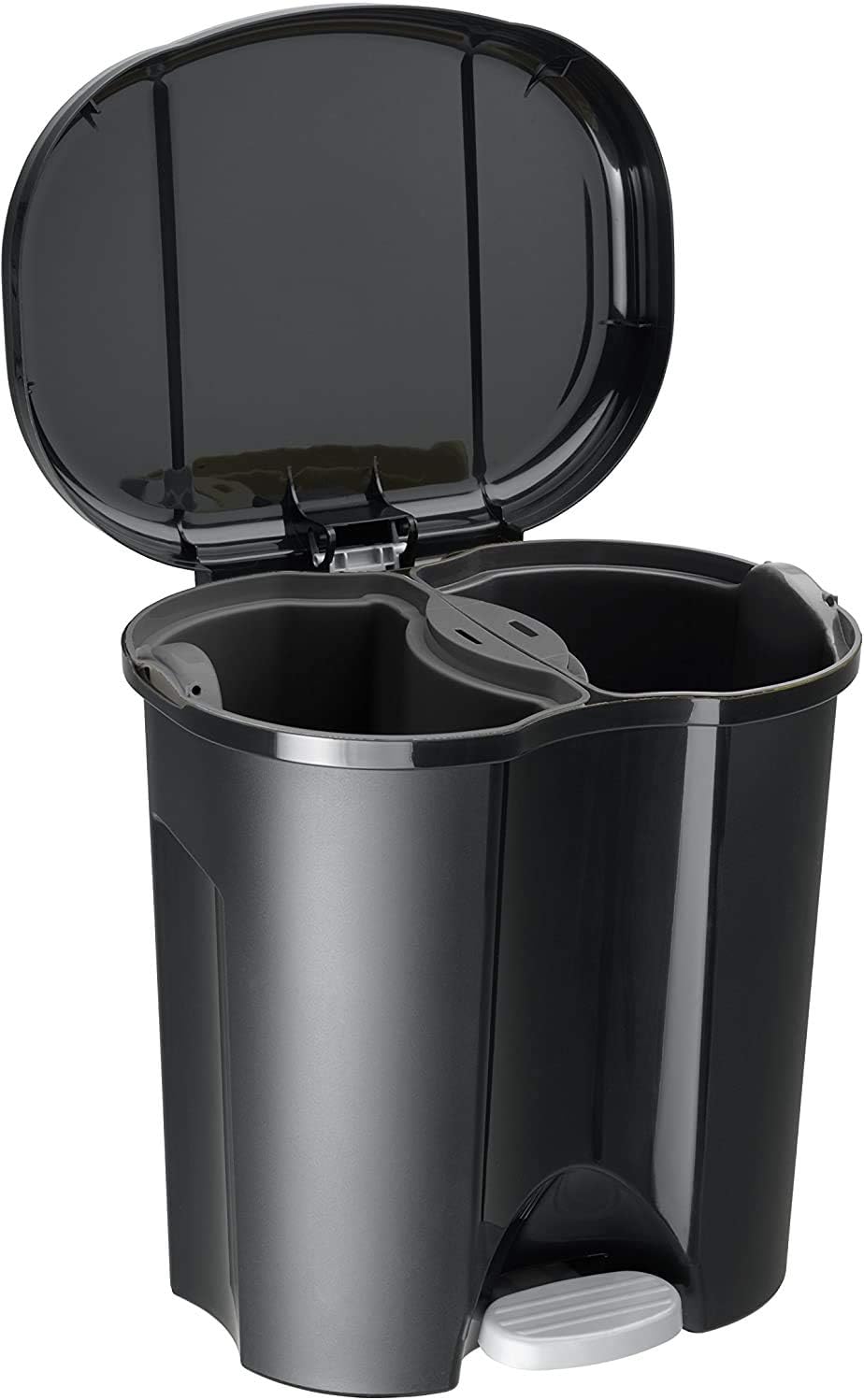 Duo Mülleimer, Duo 2 x 10l, Schwarz
