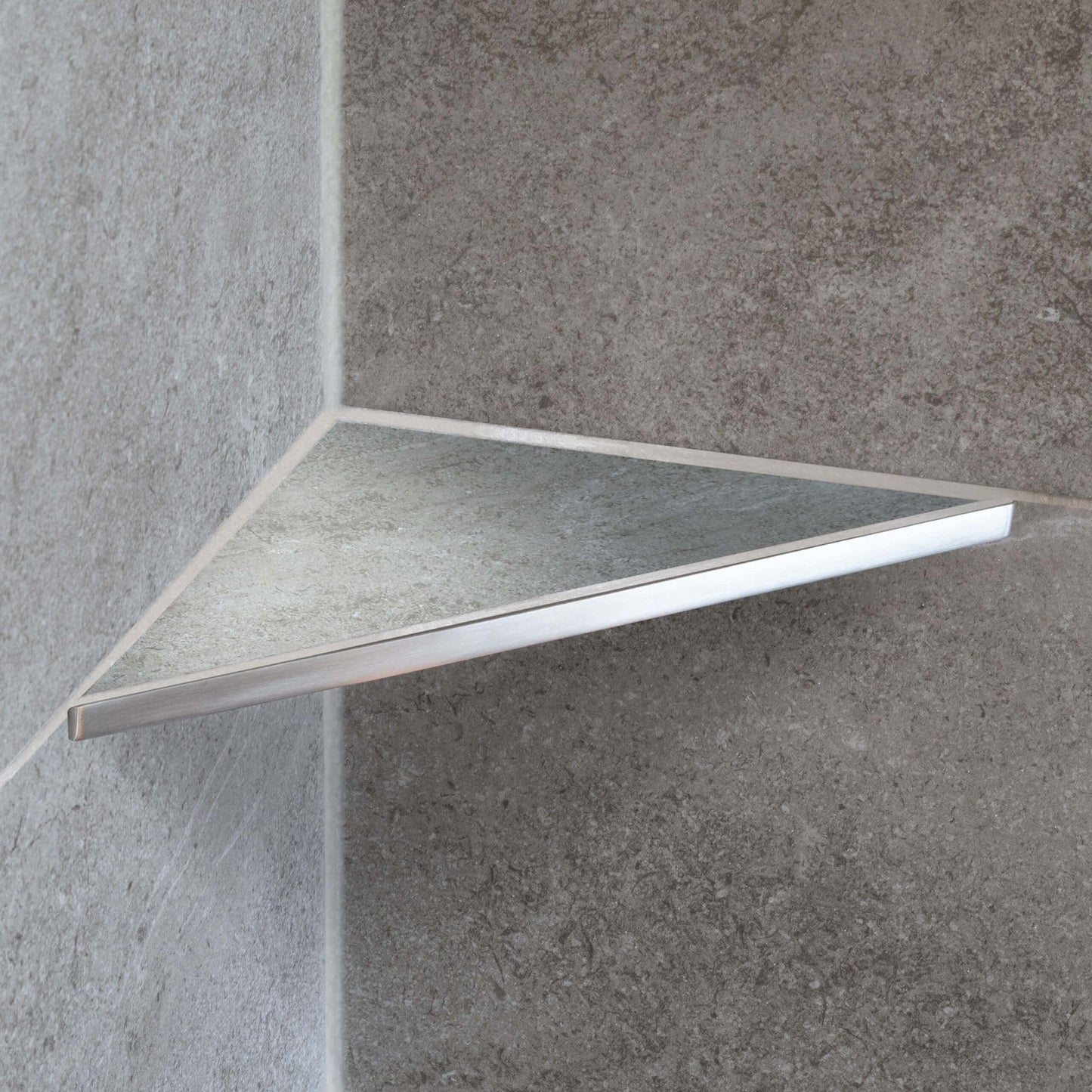 Befliesbare Duschablage, 205mm x 205mm Silber