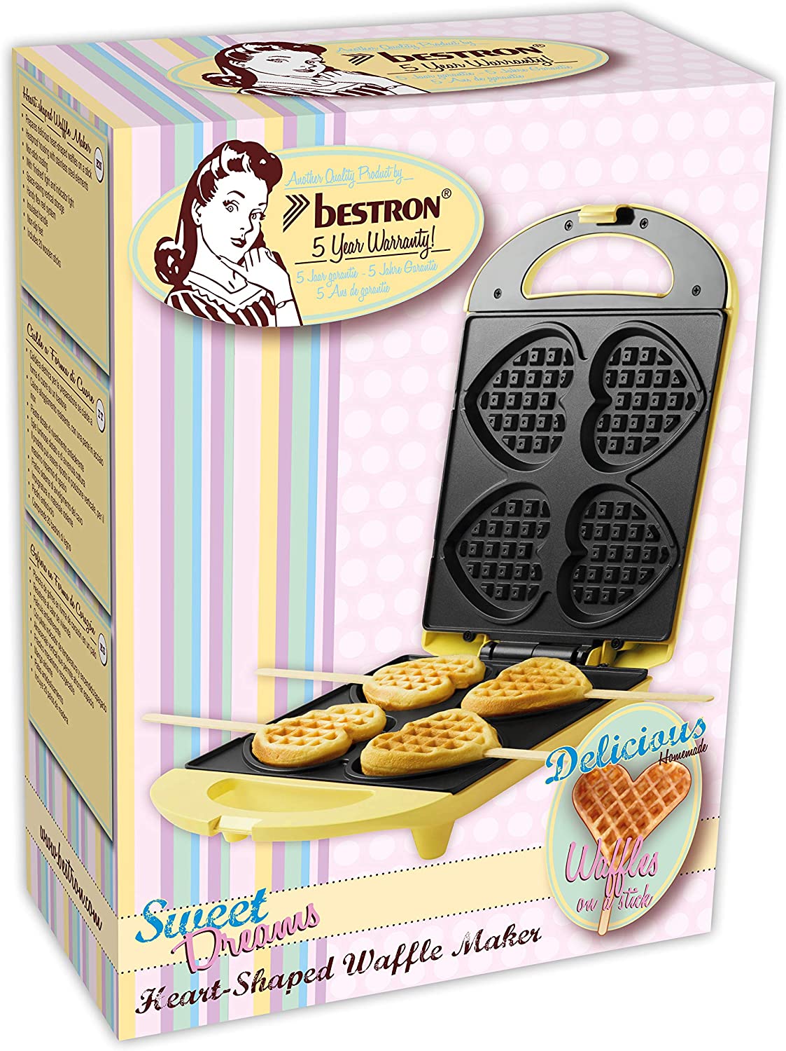 Herzwaffeleisen DSW271, Gelb
