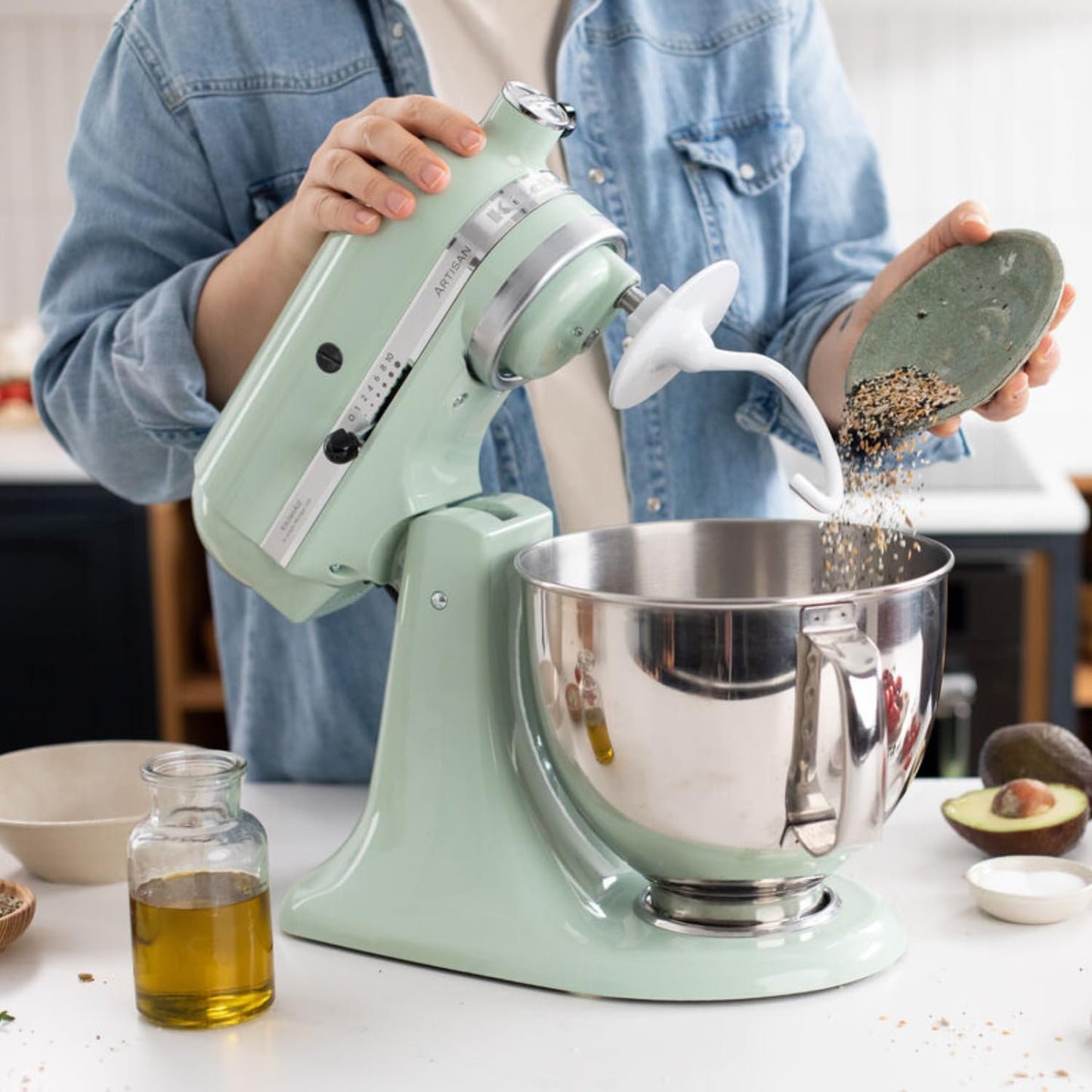 Küchenmaschine Artisan mit Zubehör, 4,8 Liter / Pistazie