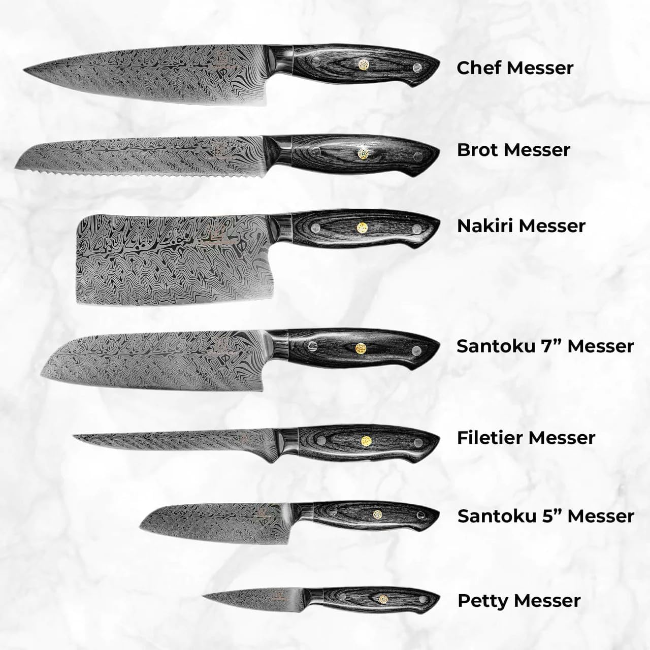 7-teiliges Messerset Kumai, Kumai Messerset
