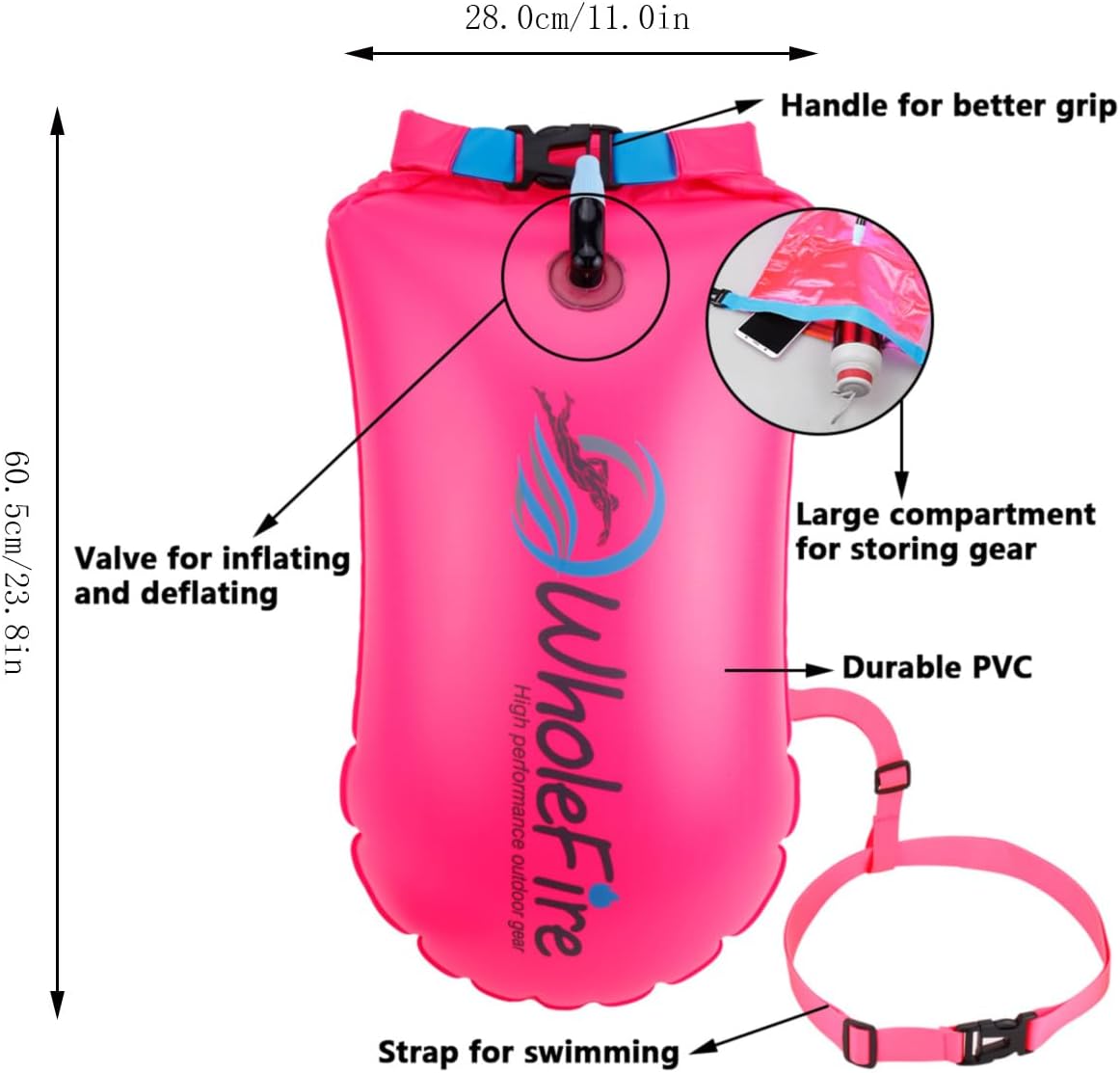 Aufblasbare Schwimmboje, Rosa