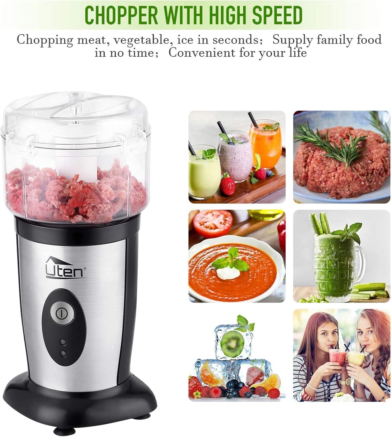5-in-1 Standmixer & Smoothie Maker, 1.25L (5 in 1)+220W+1 Gang