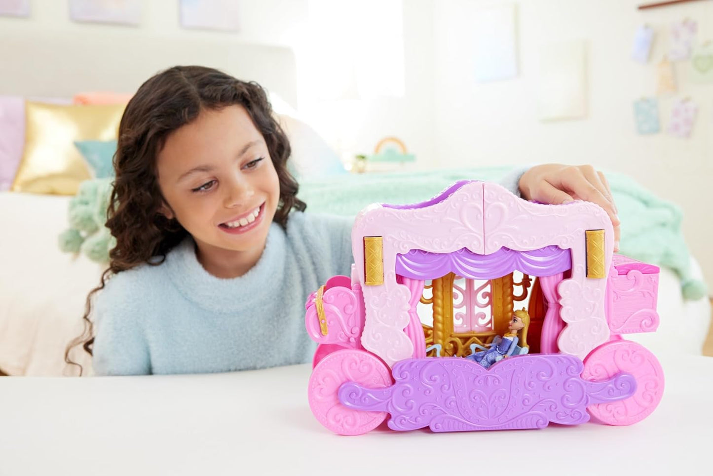 Verwandlungs-Spielset Kutsche zu Schloss mit Aurora, Spielset Kutsche