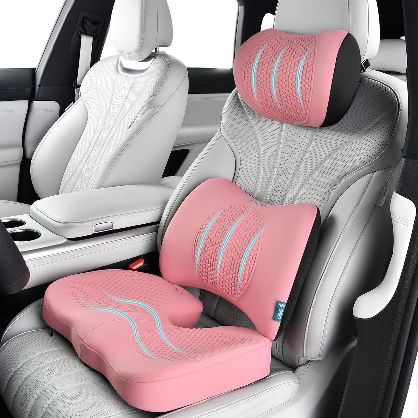 Ergonomisches Memory Foam Sitz- und Lendenkissen, Typ3-rosa