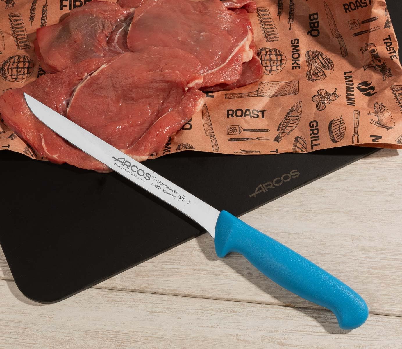 Filetiermesser, 200 mm (8") Blau